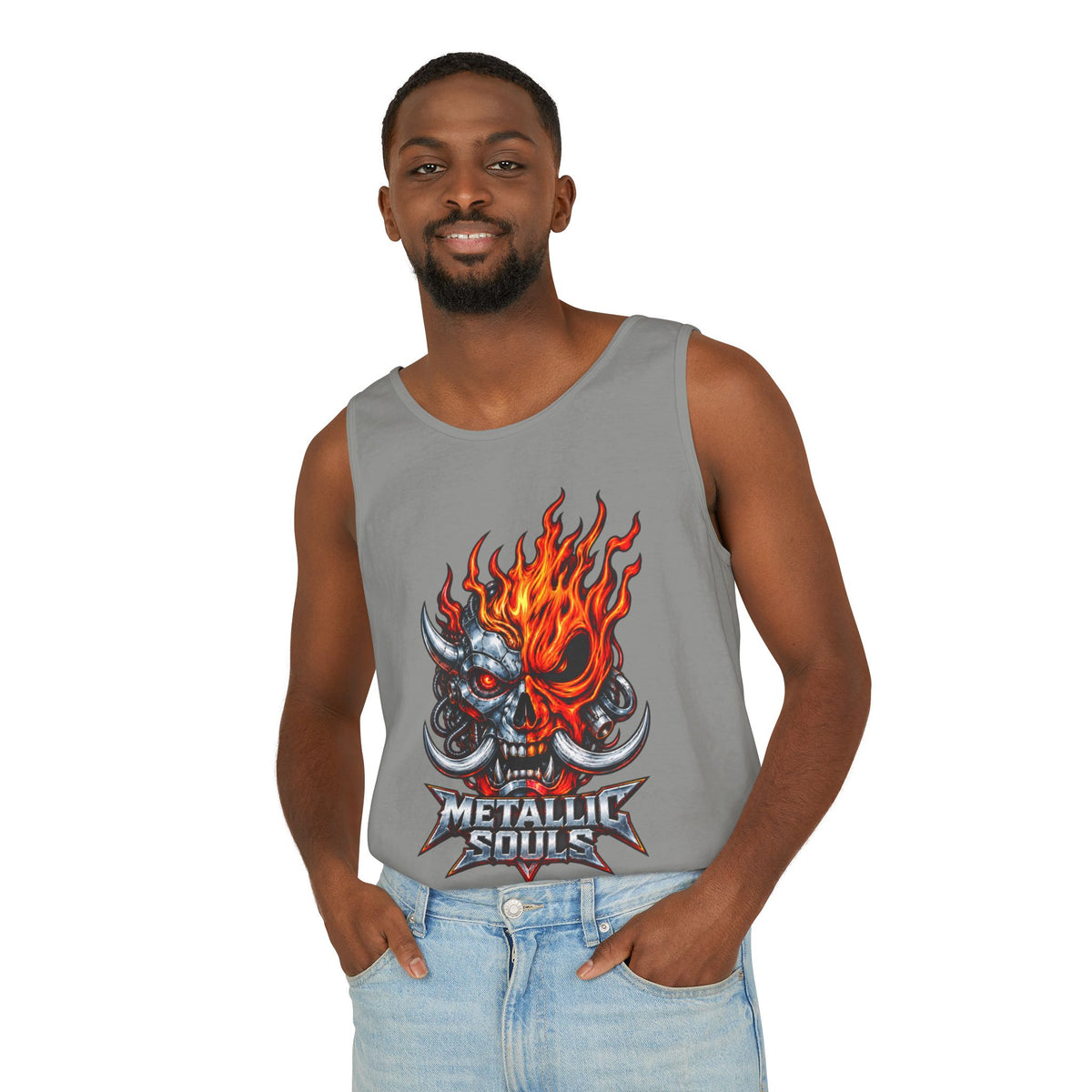 Flaming Skull "Metallic Souls" Tank Top