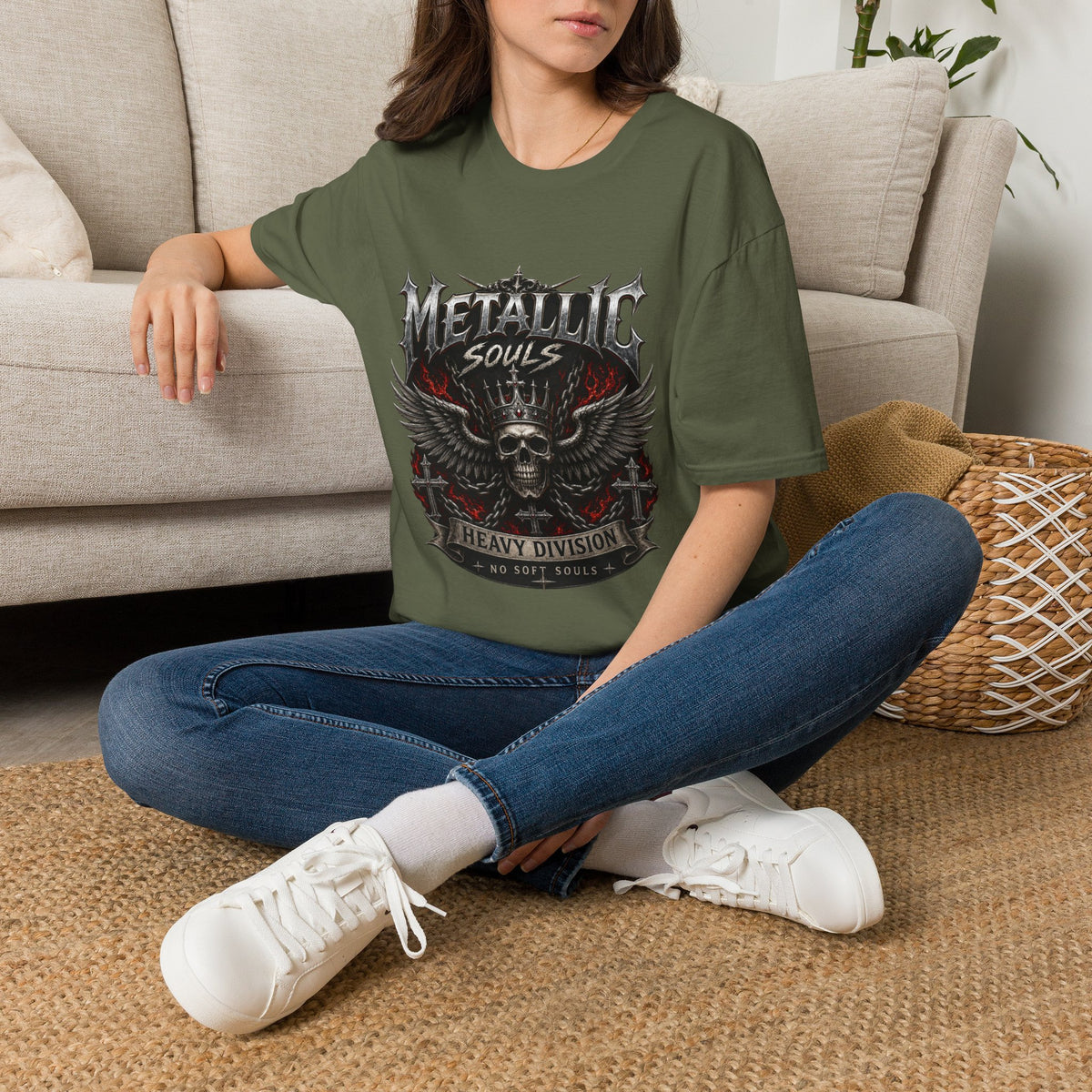 Metallic Souls Skull Tee — Heavy Metal Band Graphic T-Shirt
