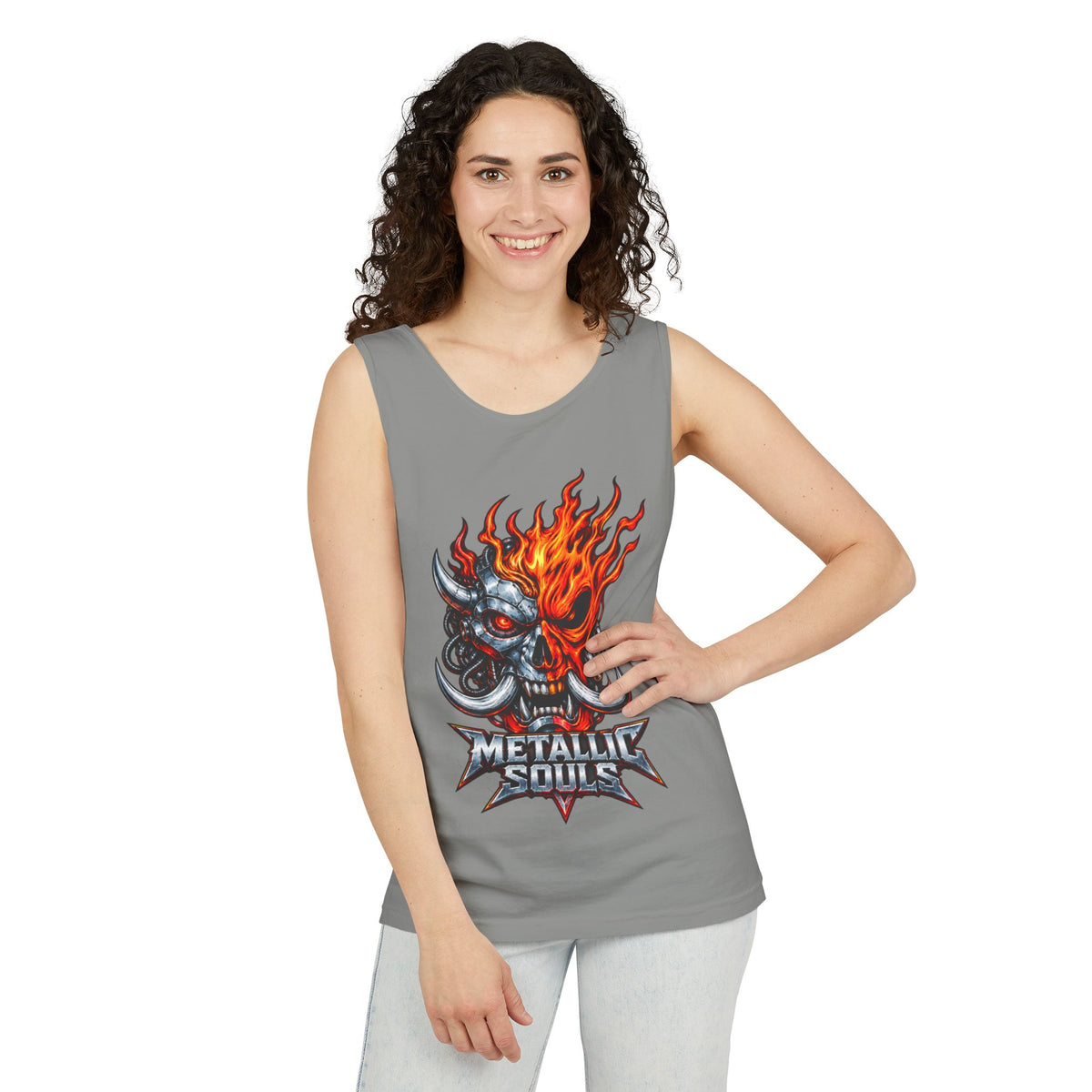 Flaming Skull "Metallic Souls" Tank Top
