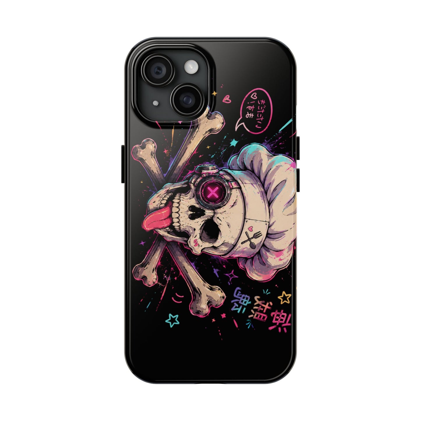 Skull & Crossbones Tough Phone Case — Neon Kawaii Punk Protection