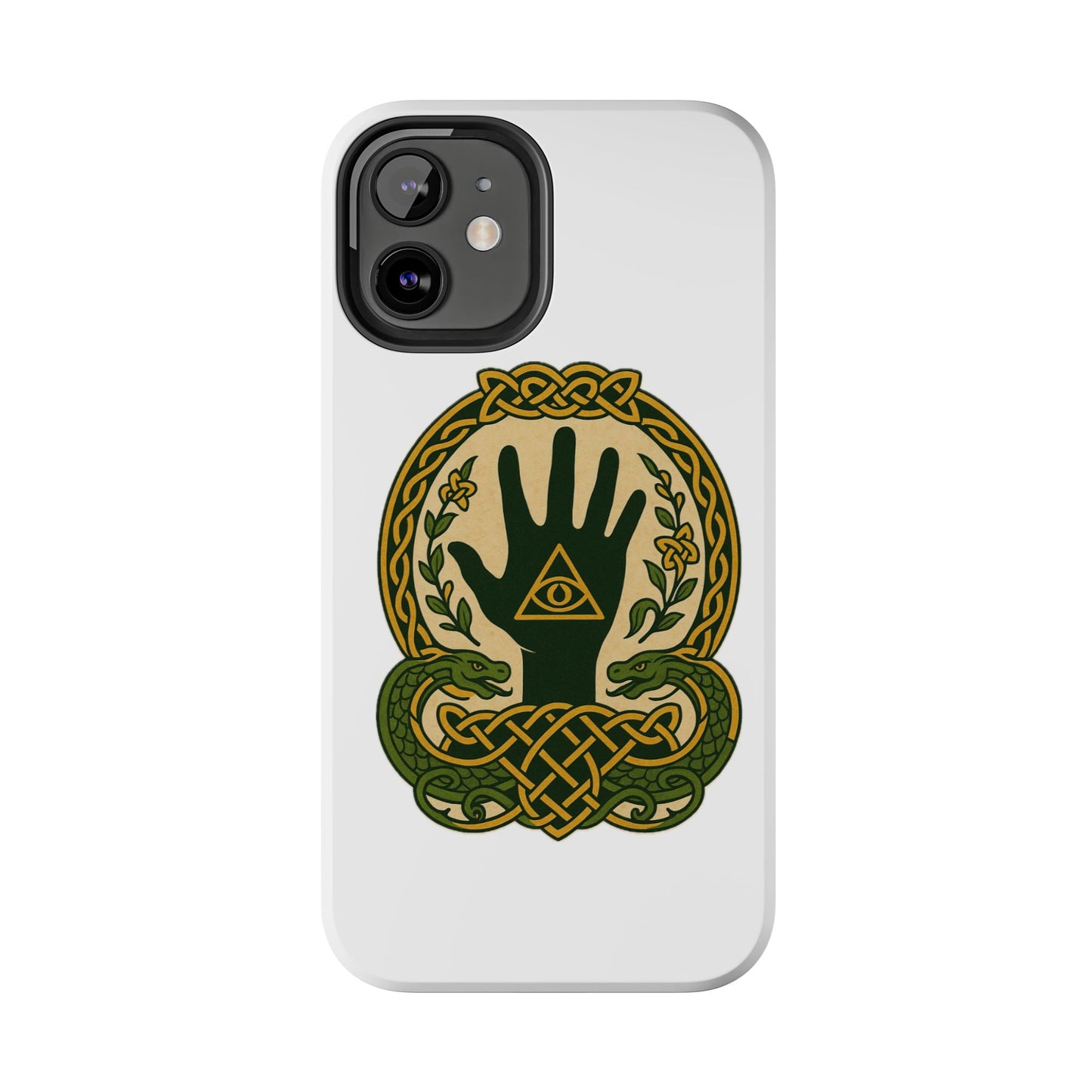Celtic Eye of Providence Tough Phone Case — Protective Mythic Hand Design