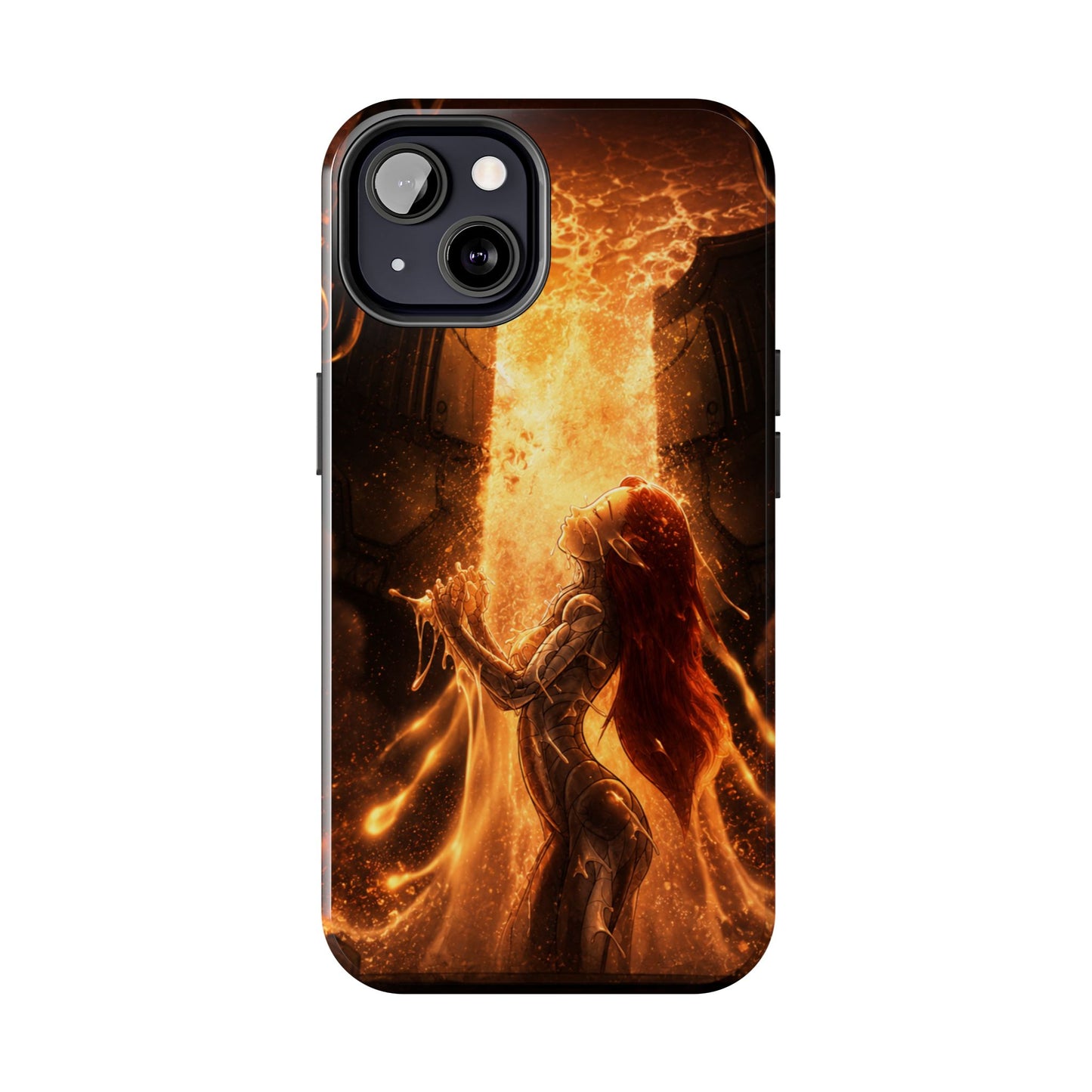 Fiery Phoenix Phone Case — Tough Protective iPhone Cover with Flame Warrior Art