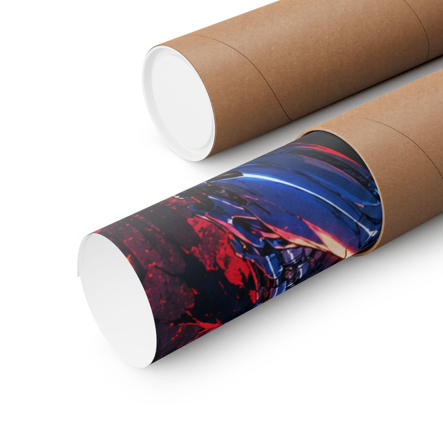 Metallic Souls Skull Poster — Gothic Anime Matte Vertical Wall Art