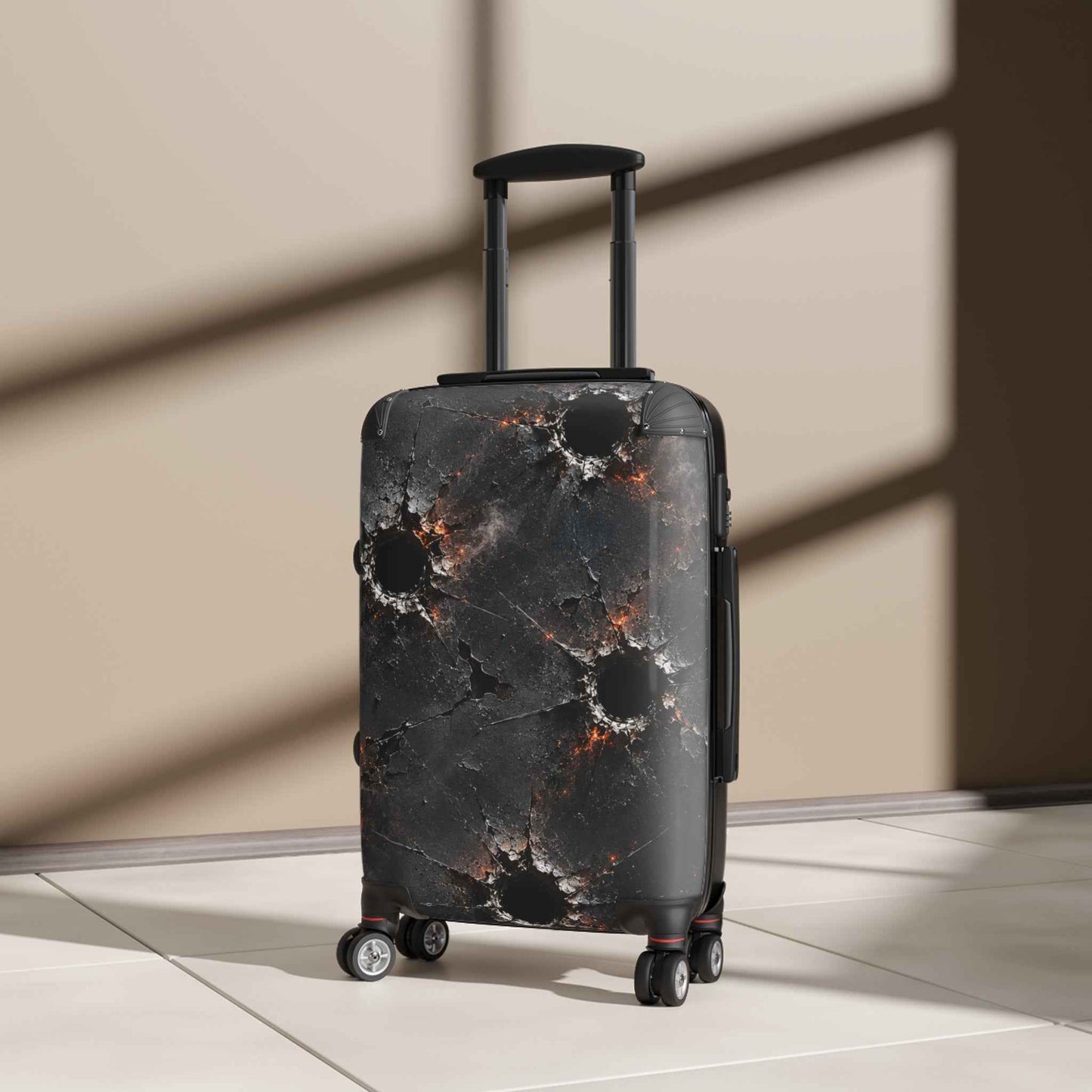 Bullet Hole Suitcase — Distressed Armor Carry-On Luggage