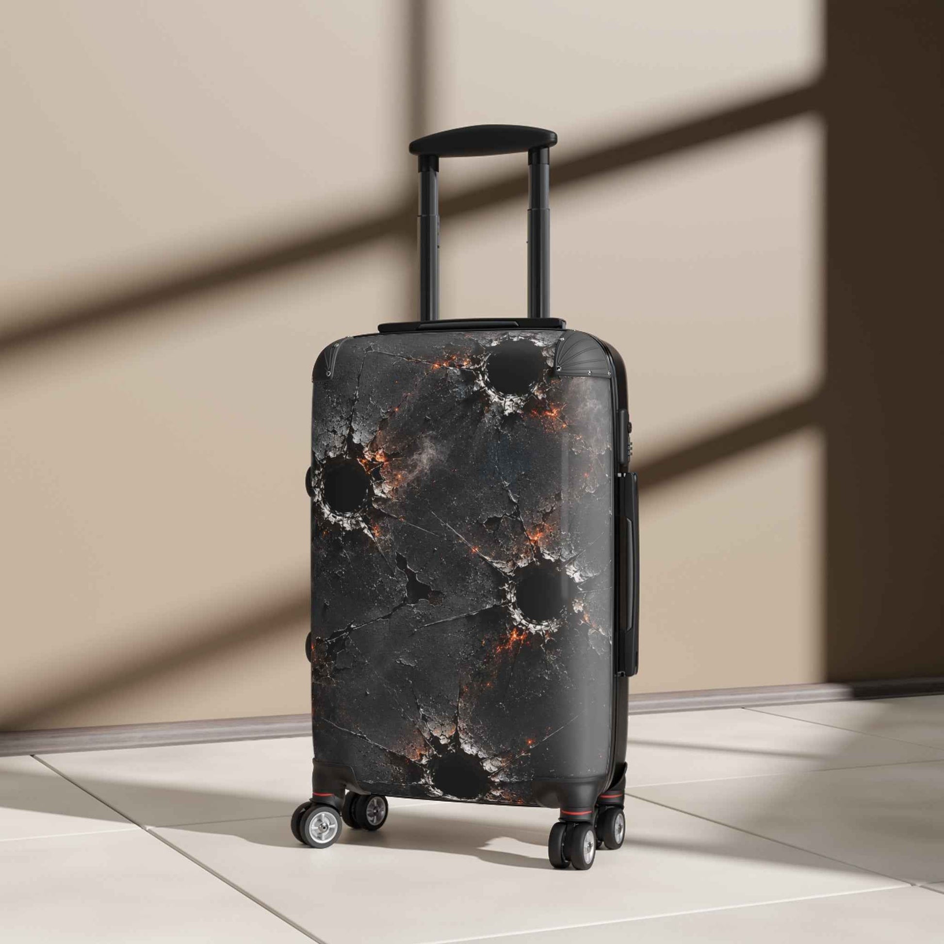 Bullet Hole Suitcase — Distressed Armor Carry-On Luggage