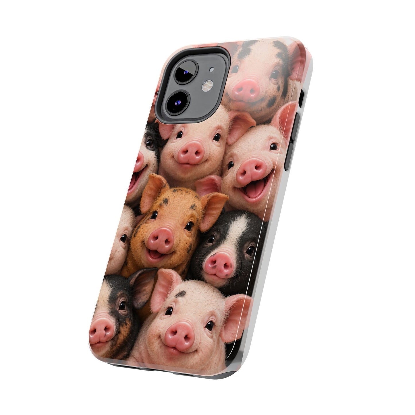 Pig Faces Tough Phone Case — Cute Farm Animal iPhone Protective Cover