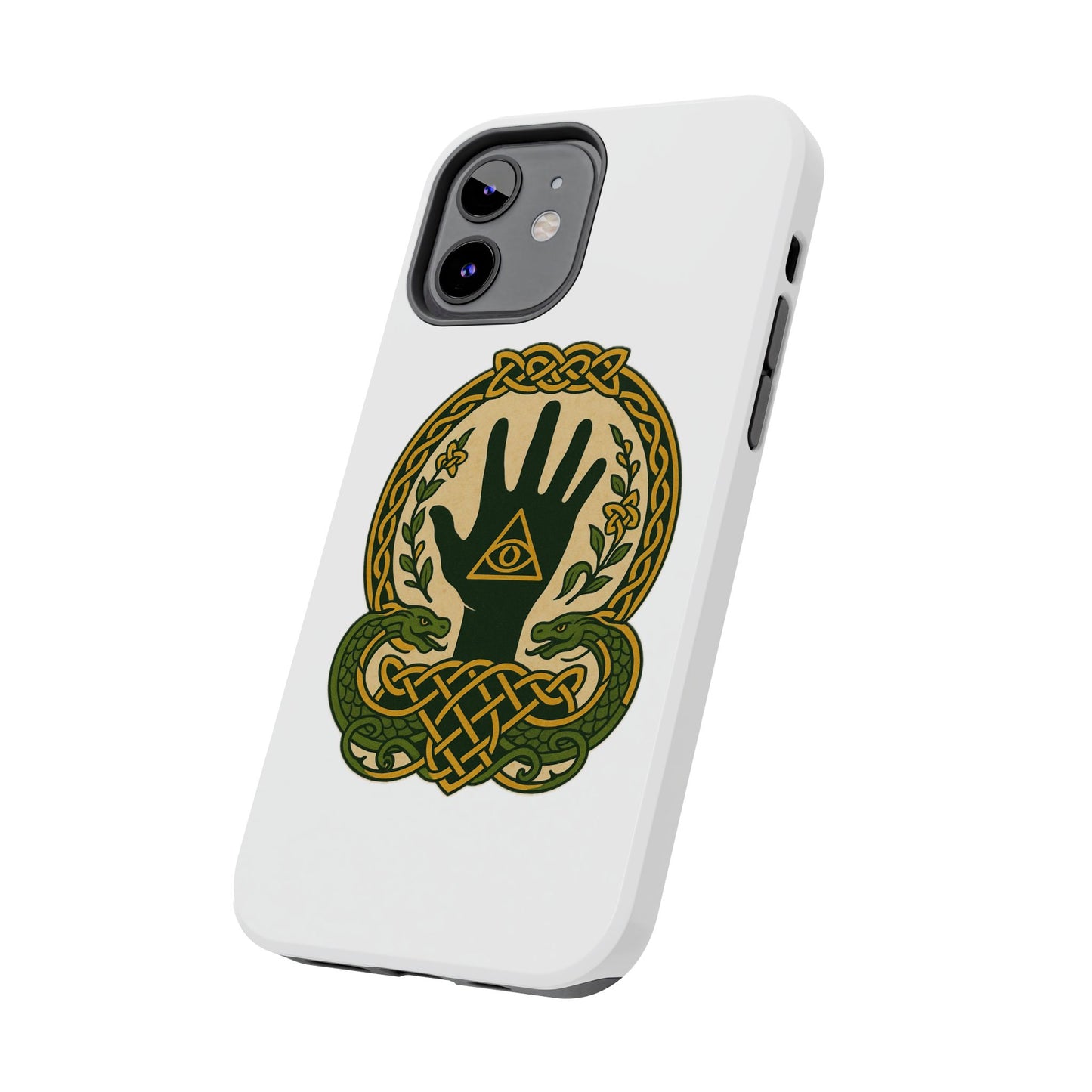 Celtic Eye of Providence Tough Phone Case — Protective Mythic Hand Design