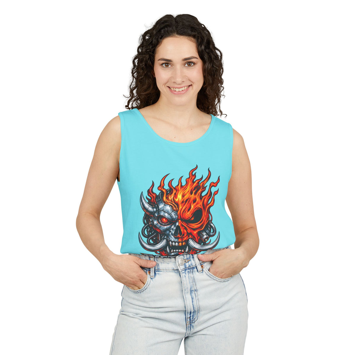 Flaming Skull "Metallic Souls" Tank Top