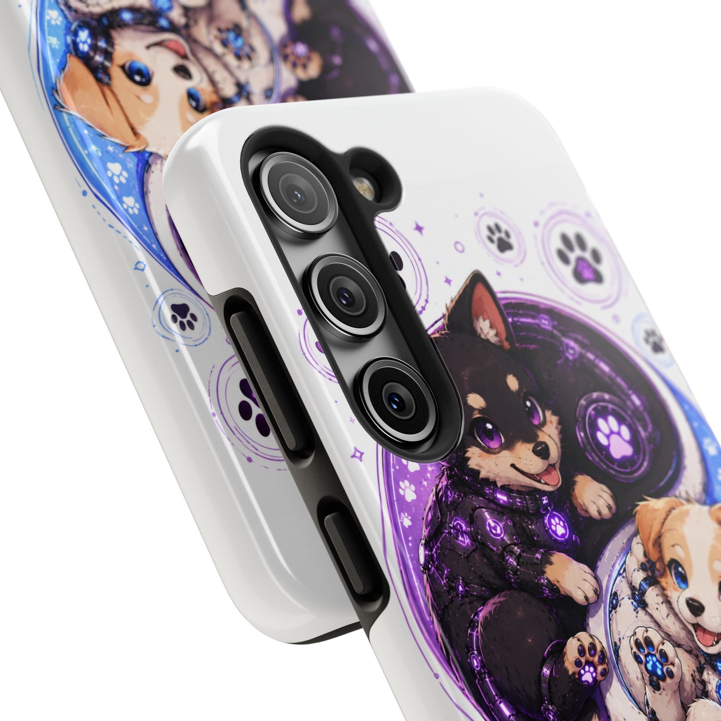 Yin Yang Puppy Tough Phone Case — Cute Paw Print Dog Protector