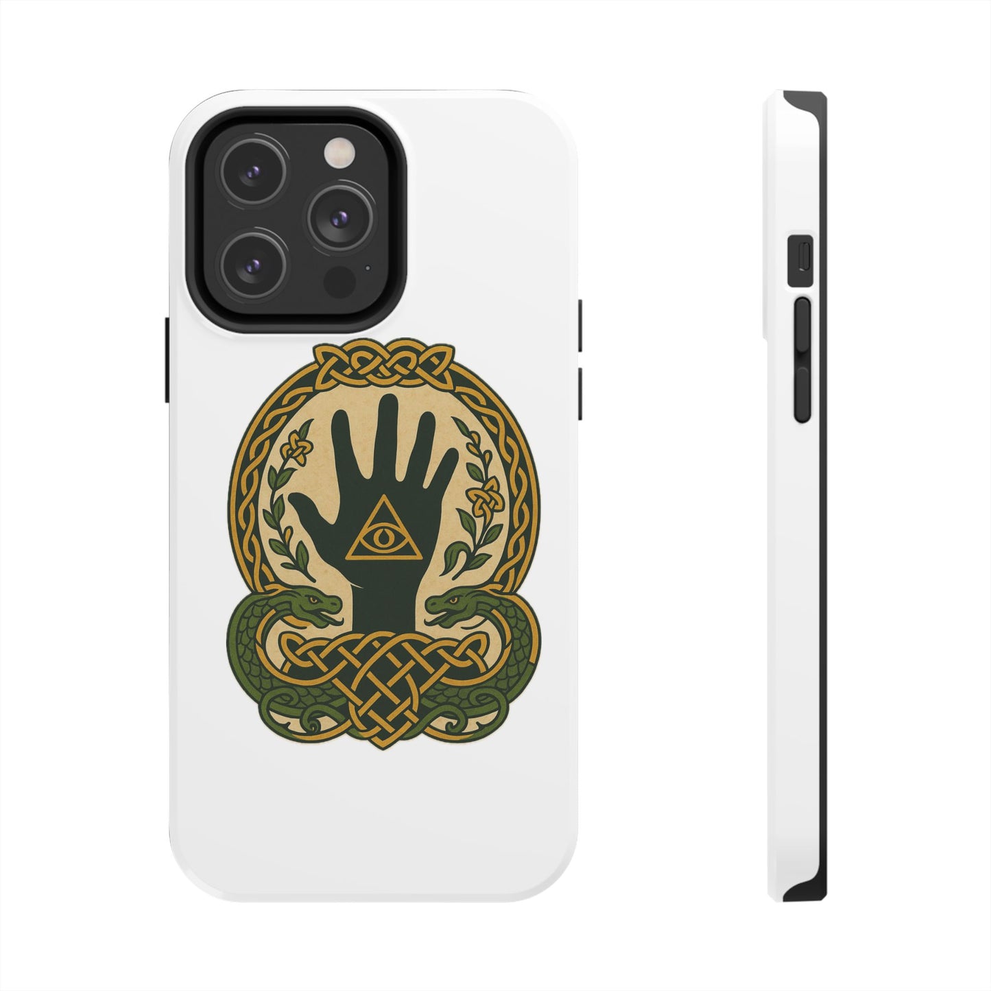 Celtic Eye of Providence Tough Phone Case — Protective Mythic Hand Design