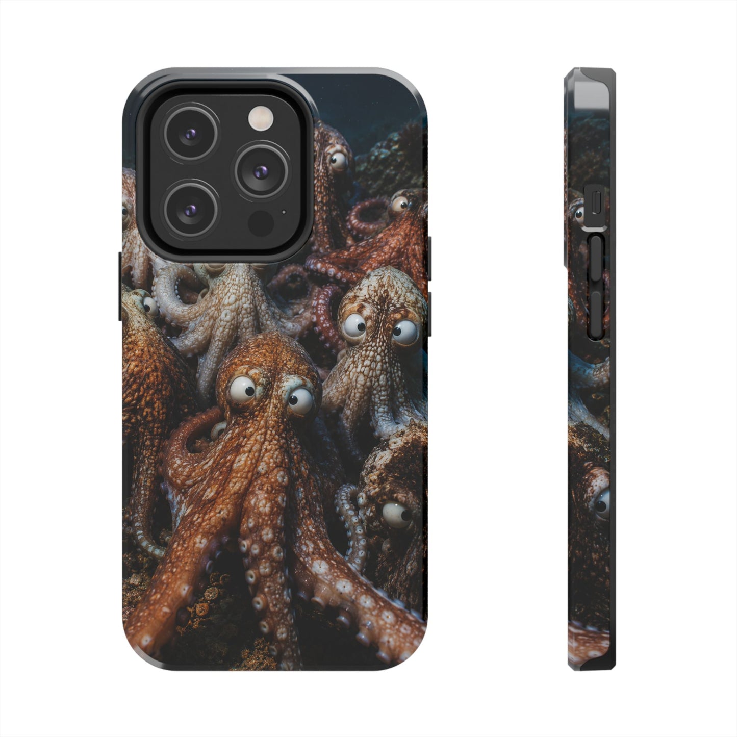 Octopus Cluster Tough Phone Case — Cute Underwater Sea Creature Protection
