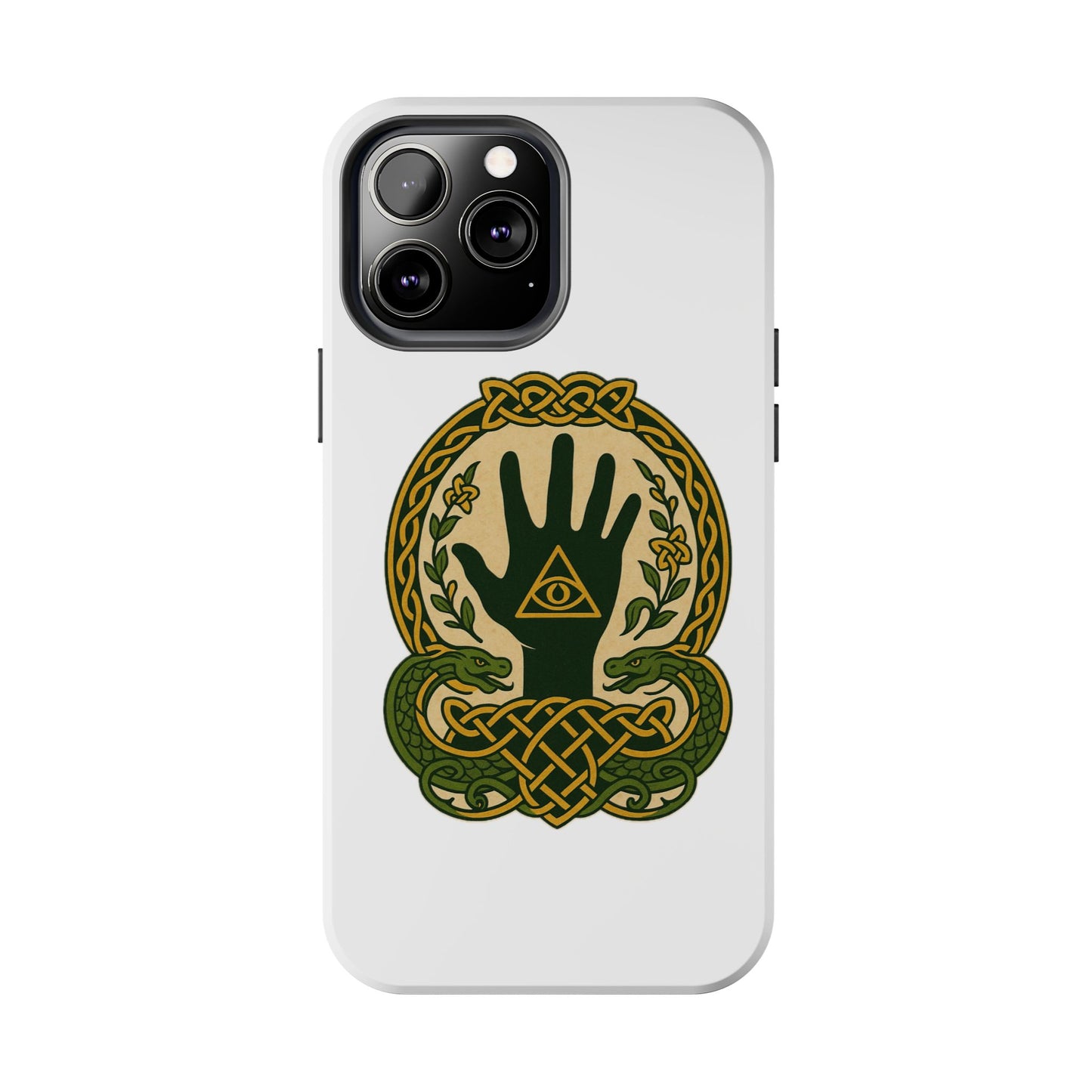Celtic Eye of Providence Tough Phone Case — Protective Mythic Hand Design
