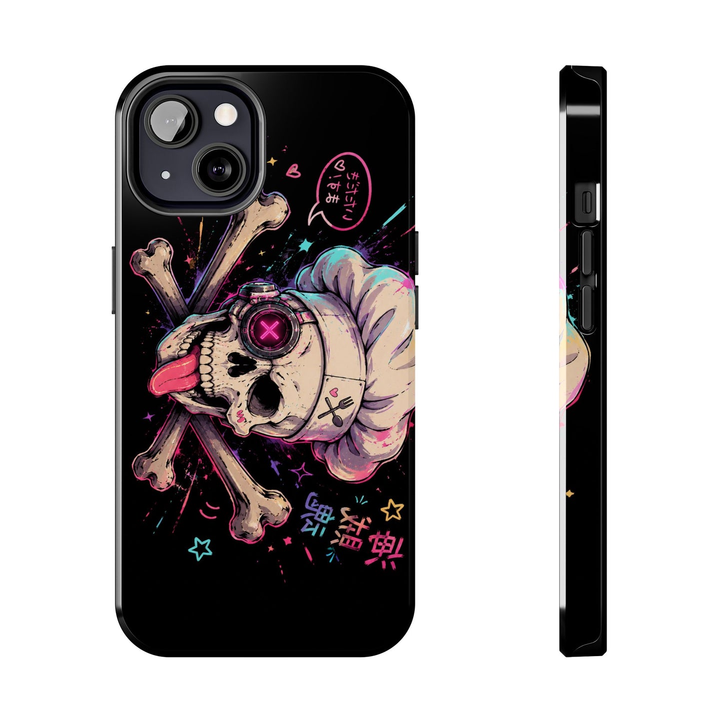 Skull & Crossbones Tough Phone Case — Neon Kawaii Punk Protection