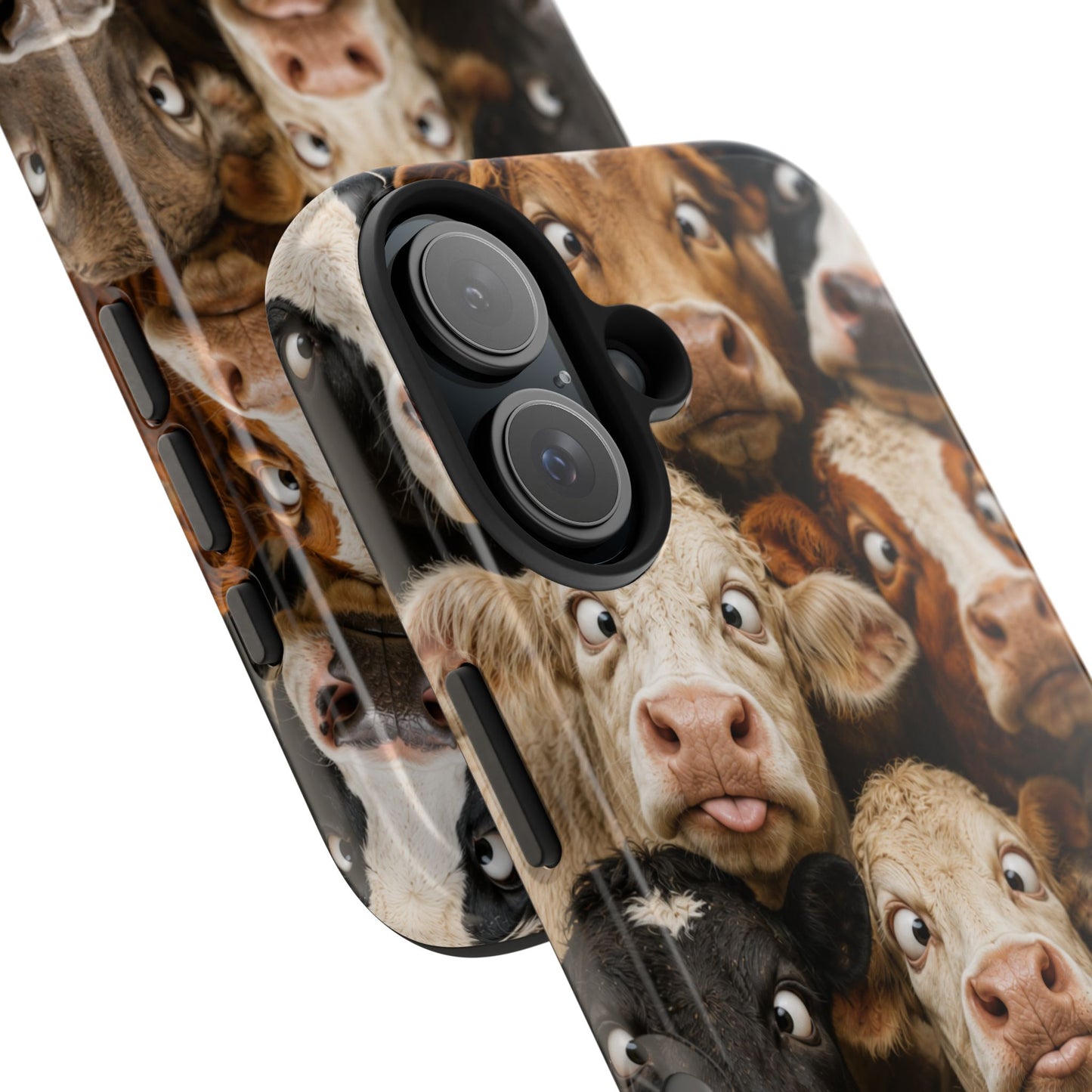 Cow Collage Tough Phone Case — Funny Farm Animal Protective Phone Cover