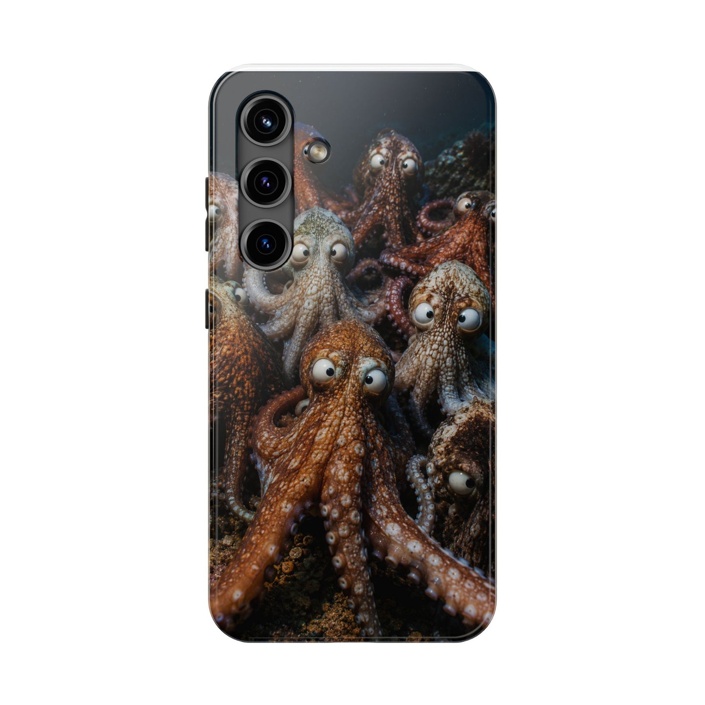 Octopus Cluster Tough Phone Case — Cute Underwater Sea Creature Protection