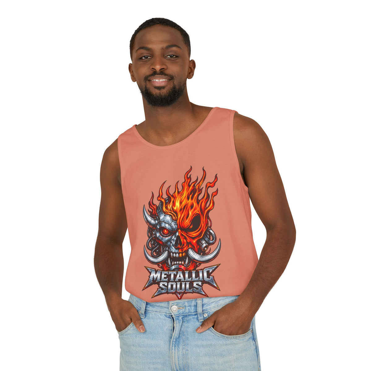 Flaming Skull "Metallic Souls" Tank Top