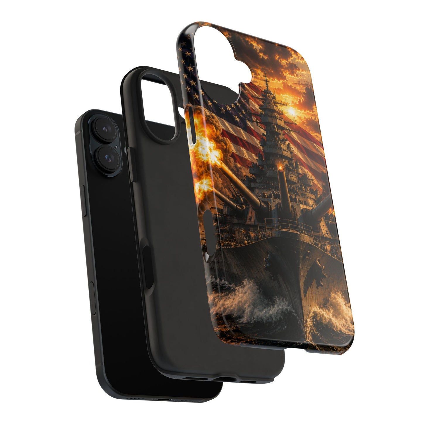 Battleship Flag Phone Case – Tough Patriotic Military iPhone Cover