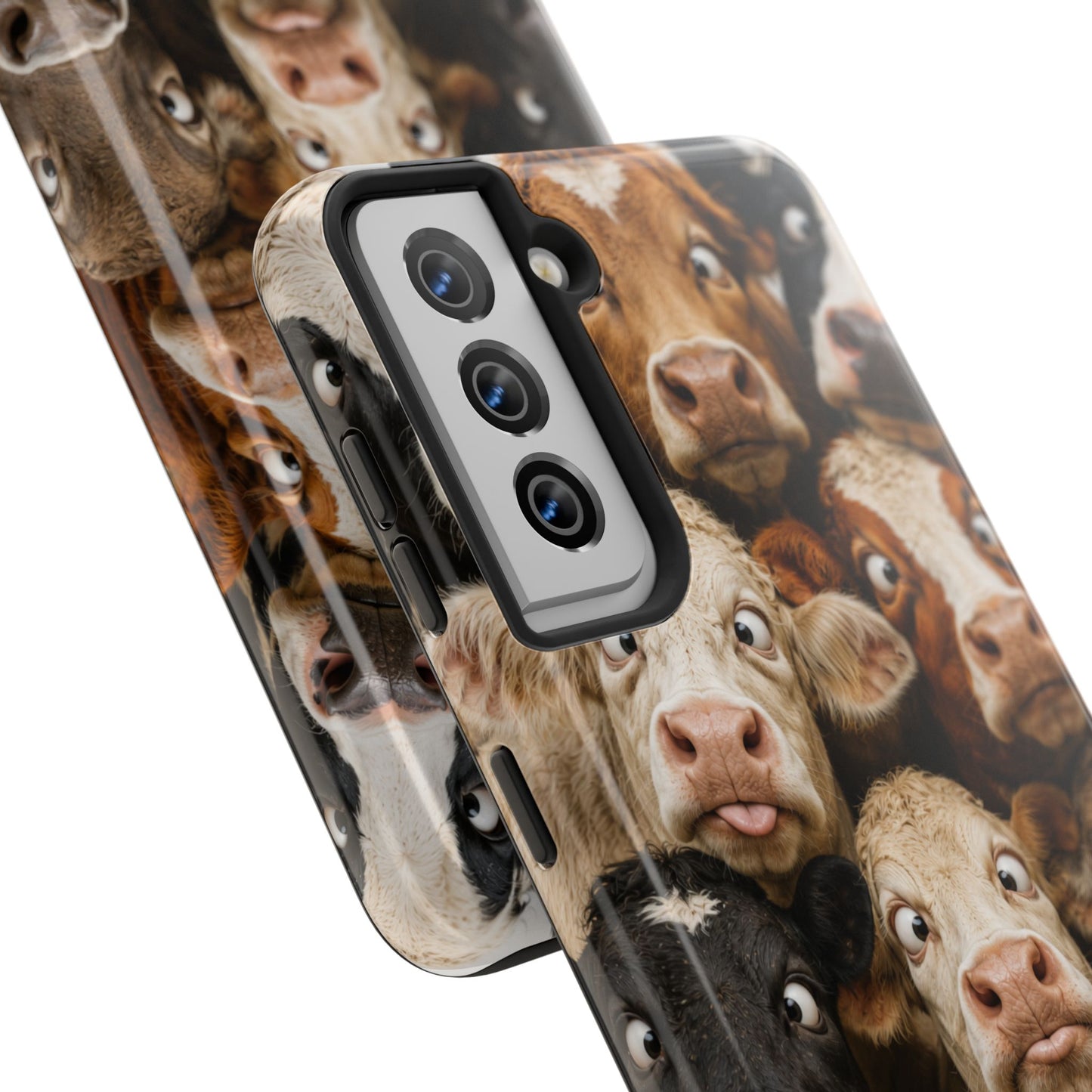 Cow Collage Tough Phone Case — Funny Farm Animal Protective Phone Cover