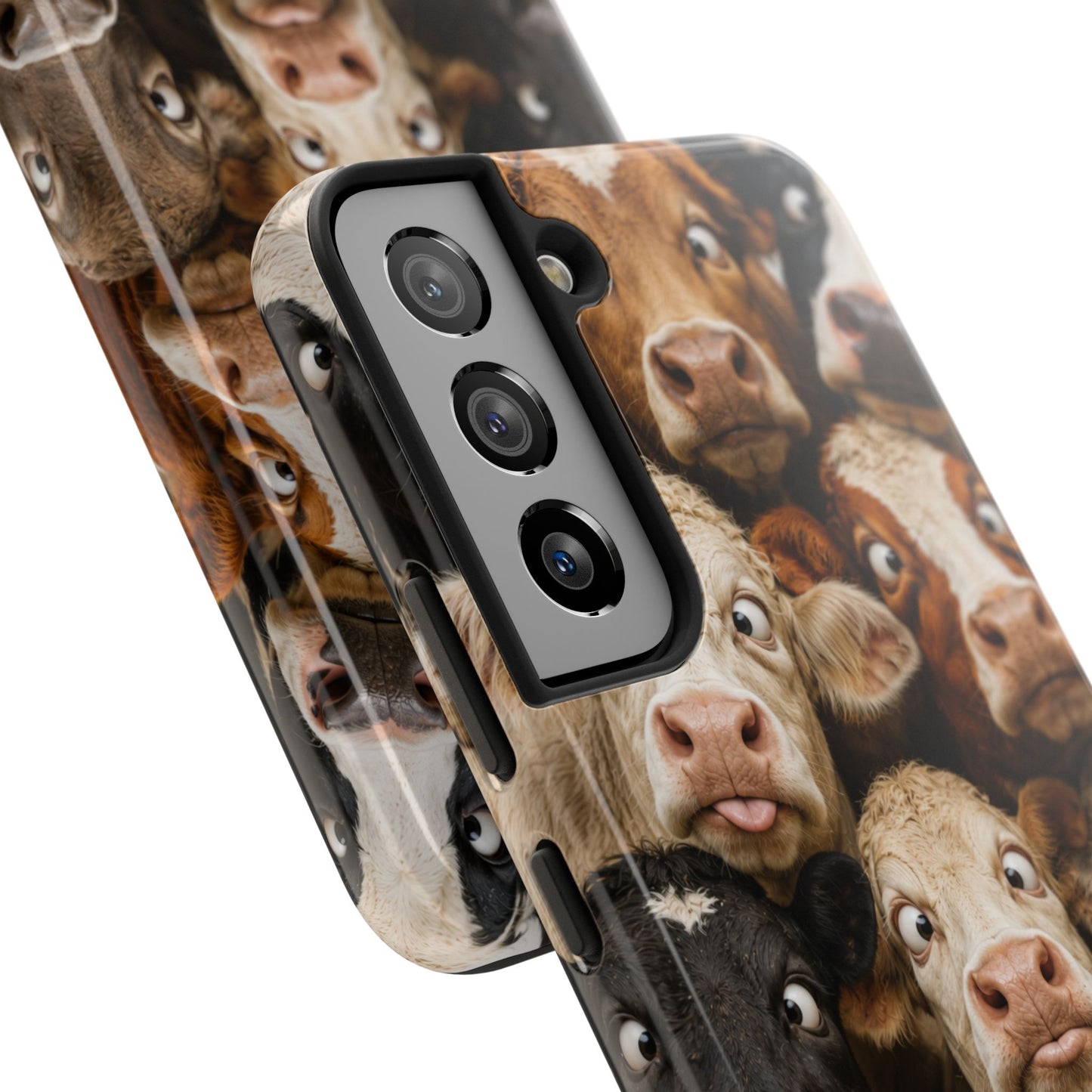 Cow Collage Tough Phone Case — Funny Farm Animal Protective Phone Cover