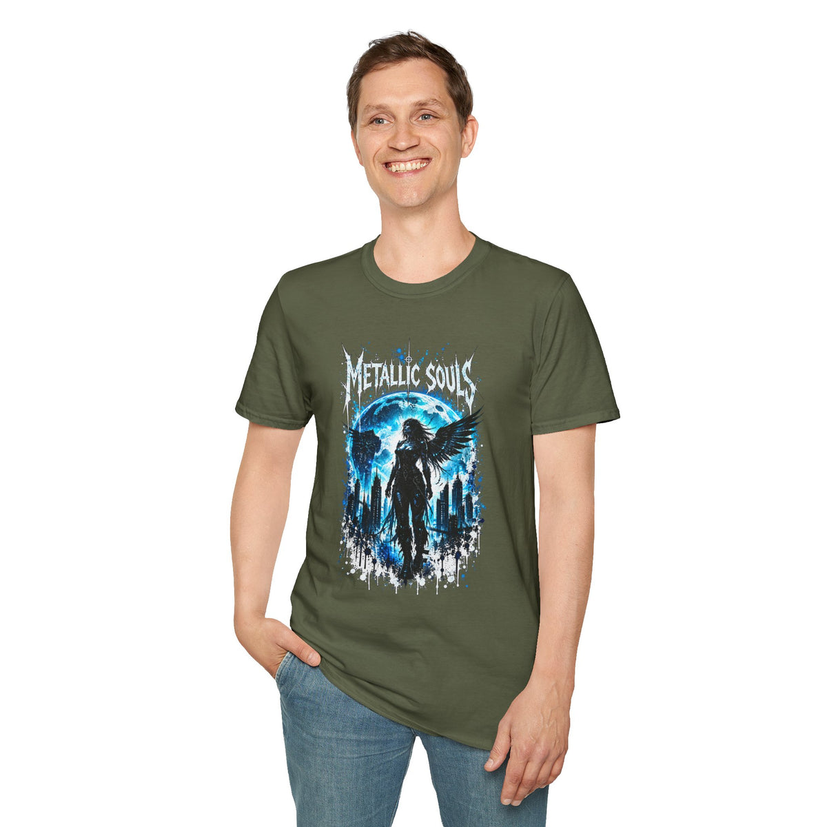 Mystical Blue Raven Forest T-Shirt