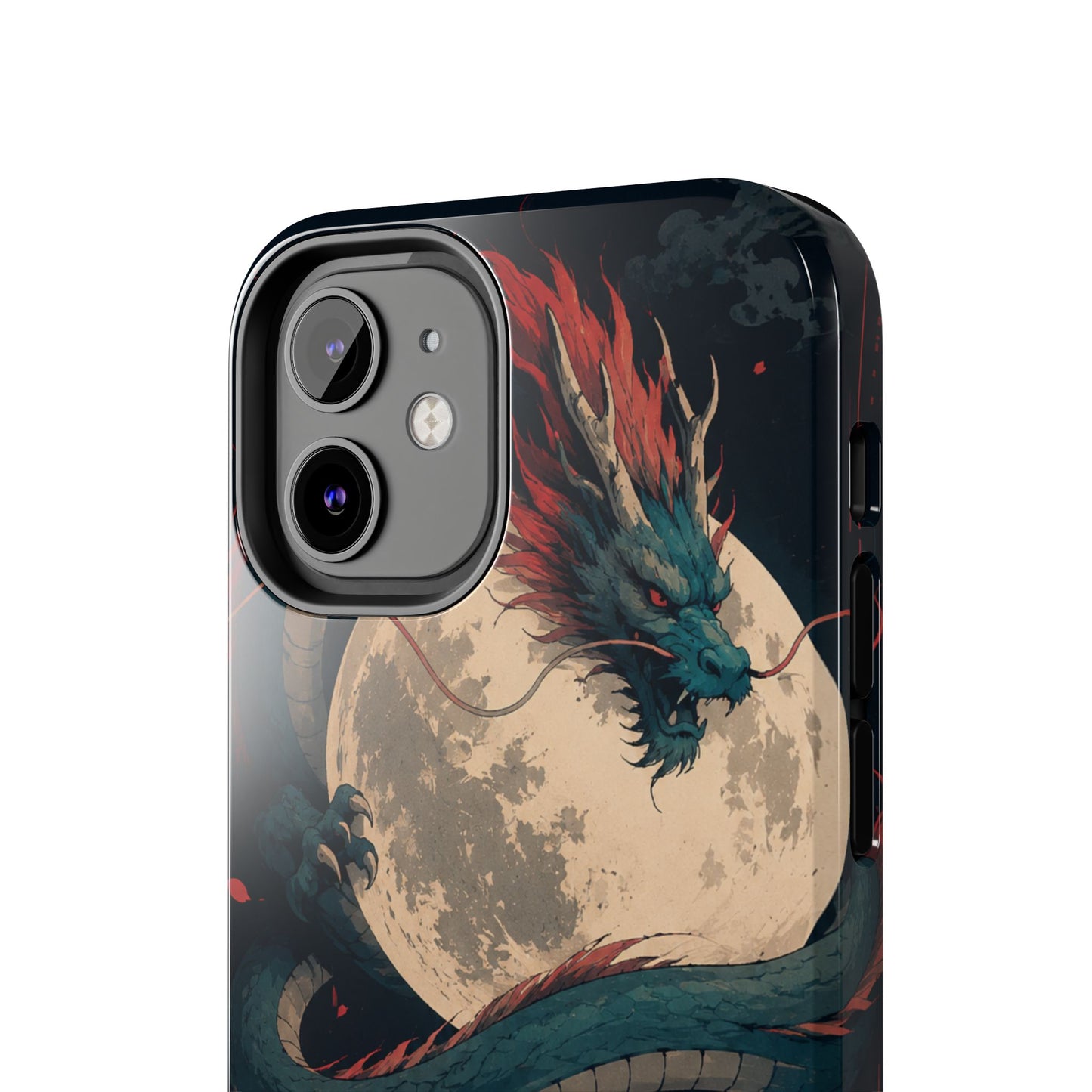 Dragon Moon Phone Case — Mythic Asian Serpent Design Tough Case