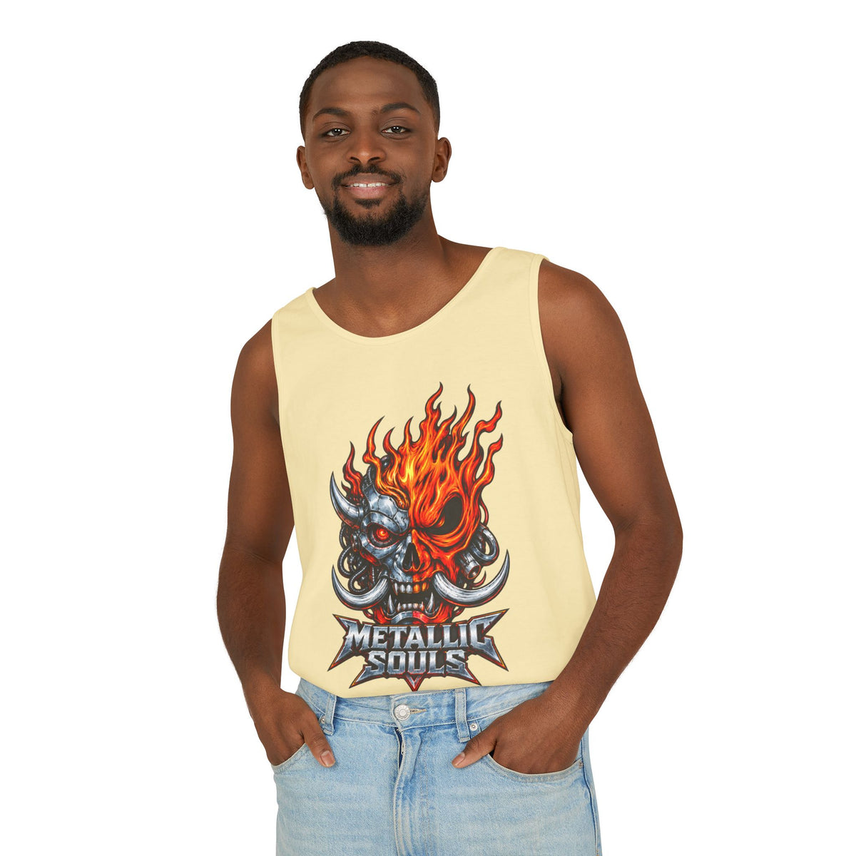 Flaming Skull "Metallic Souls" Tank Top