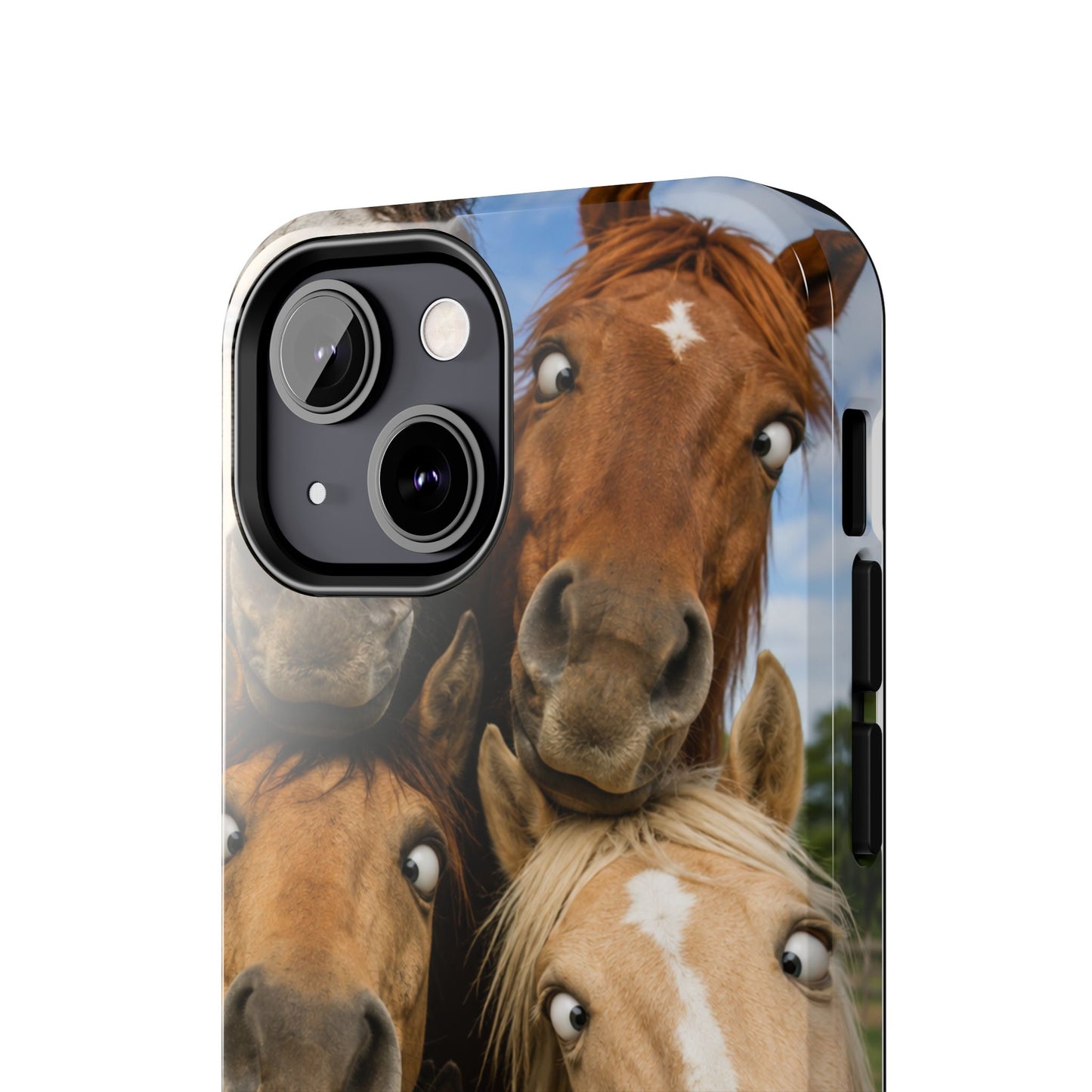 Horse Herd Phone Case — Funny Goofy Horses Tough Protective Cover