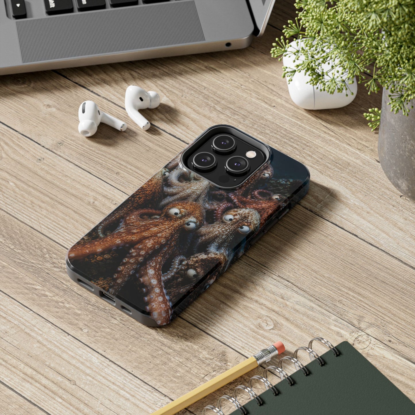 Octopus Cluster Tough Phone Case — Cute Underwater Sea Creature Protection