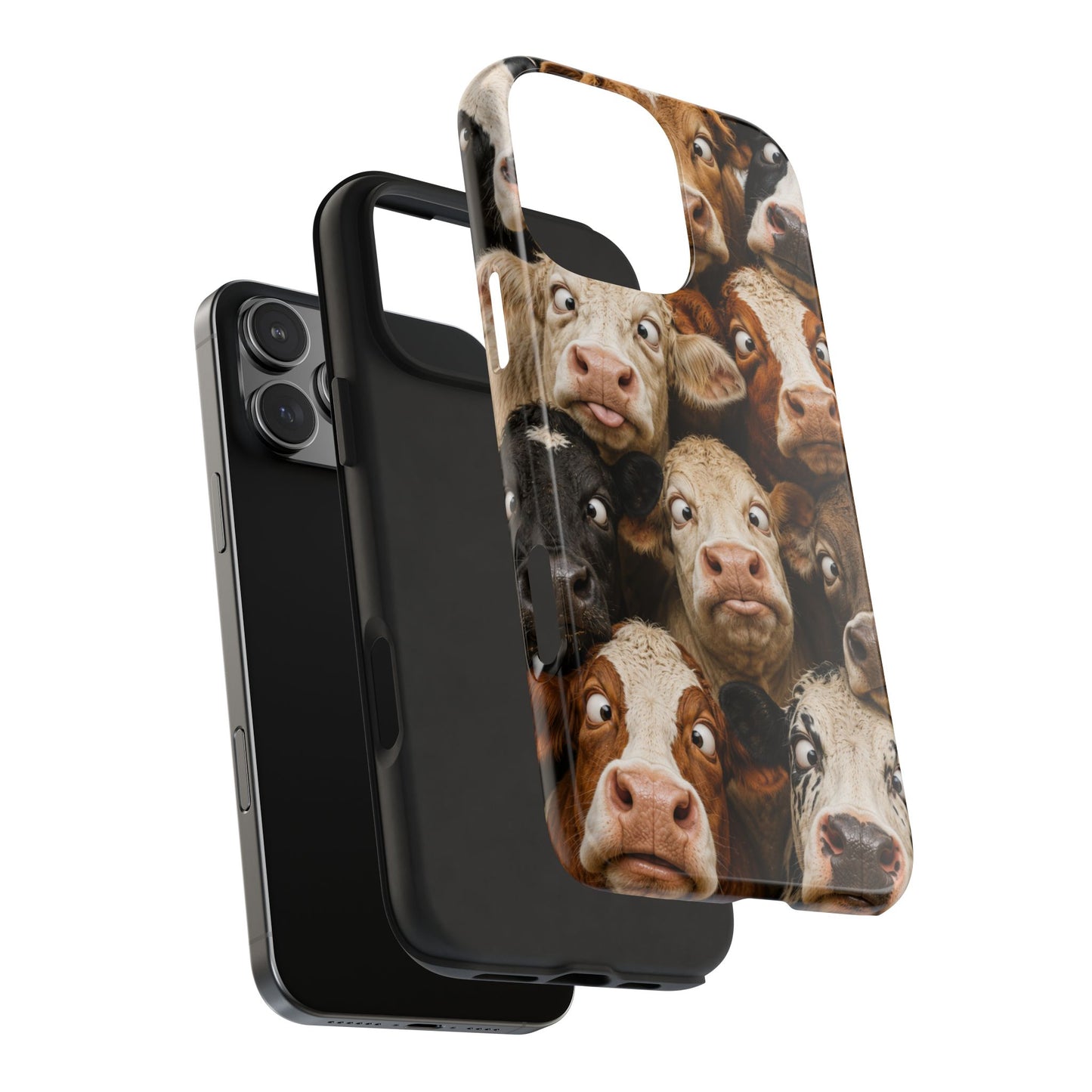 Cow Collage Tough Phone Case — Funny Farm Animal Protective Phone Cover