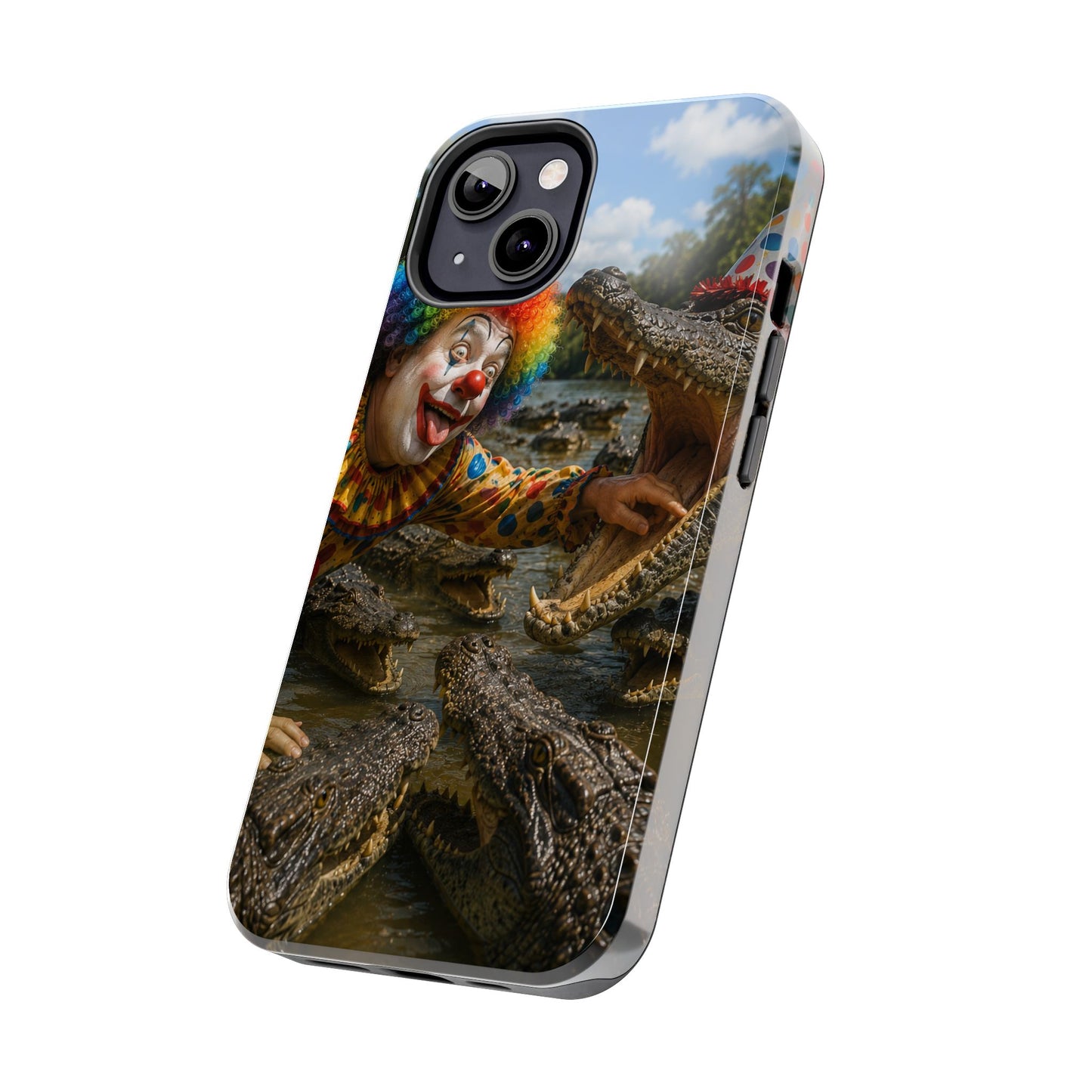 Creepy Clown Alligator Tough Phone Case — Horror Phone Cover for Scary Fans