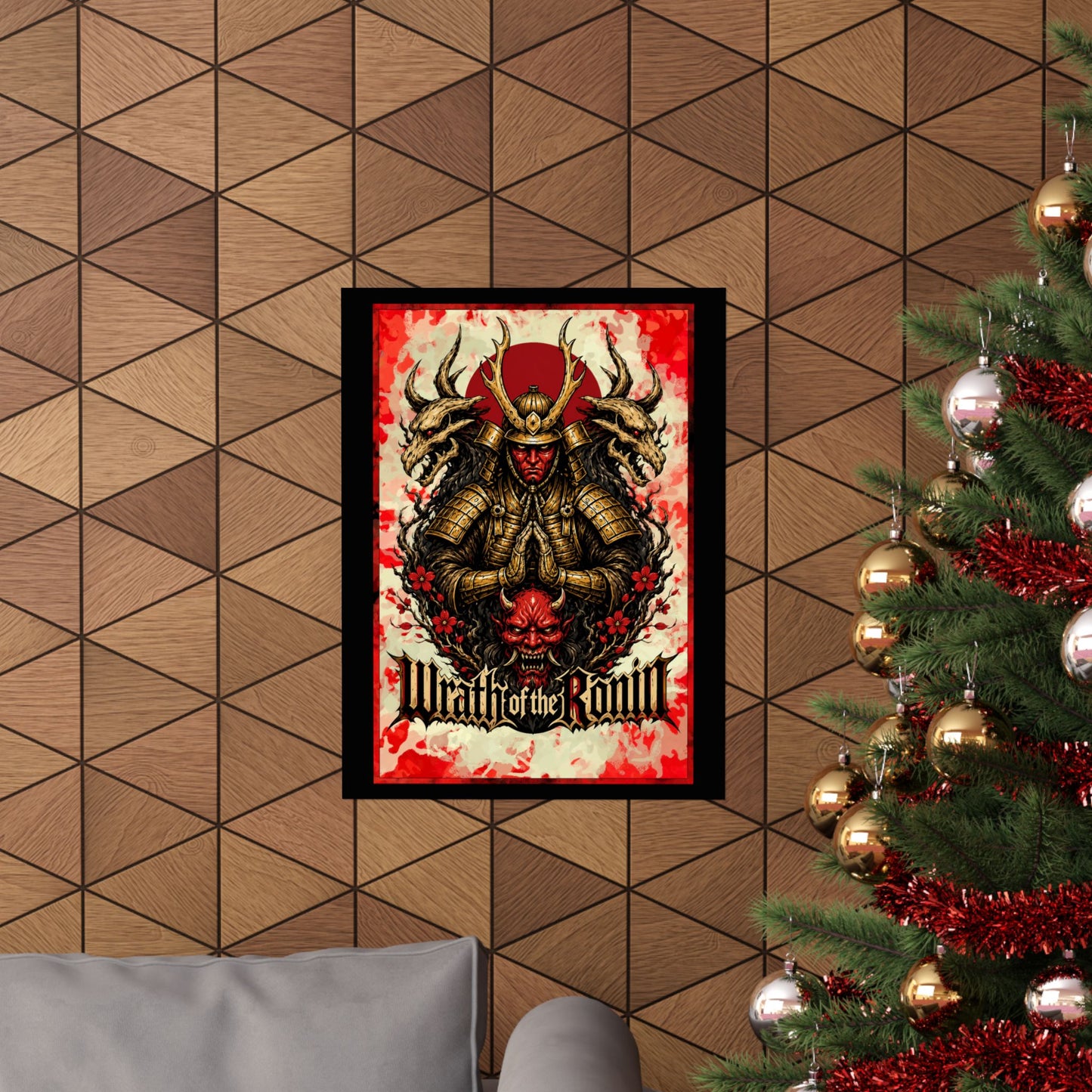 Samurai Wrath Poster — 'Wrath of the Ronin' Matte Vertical Art Print