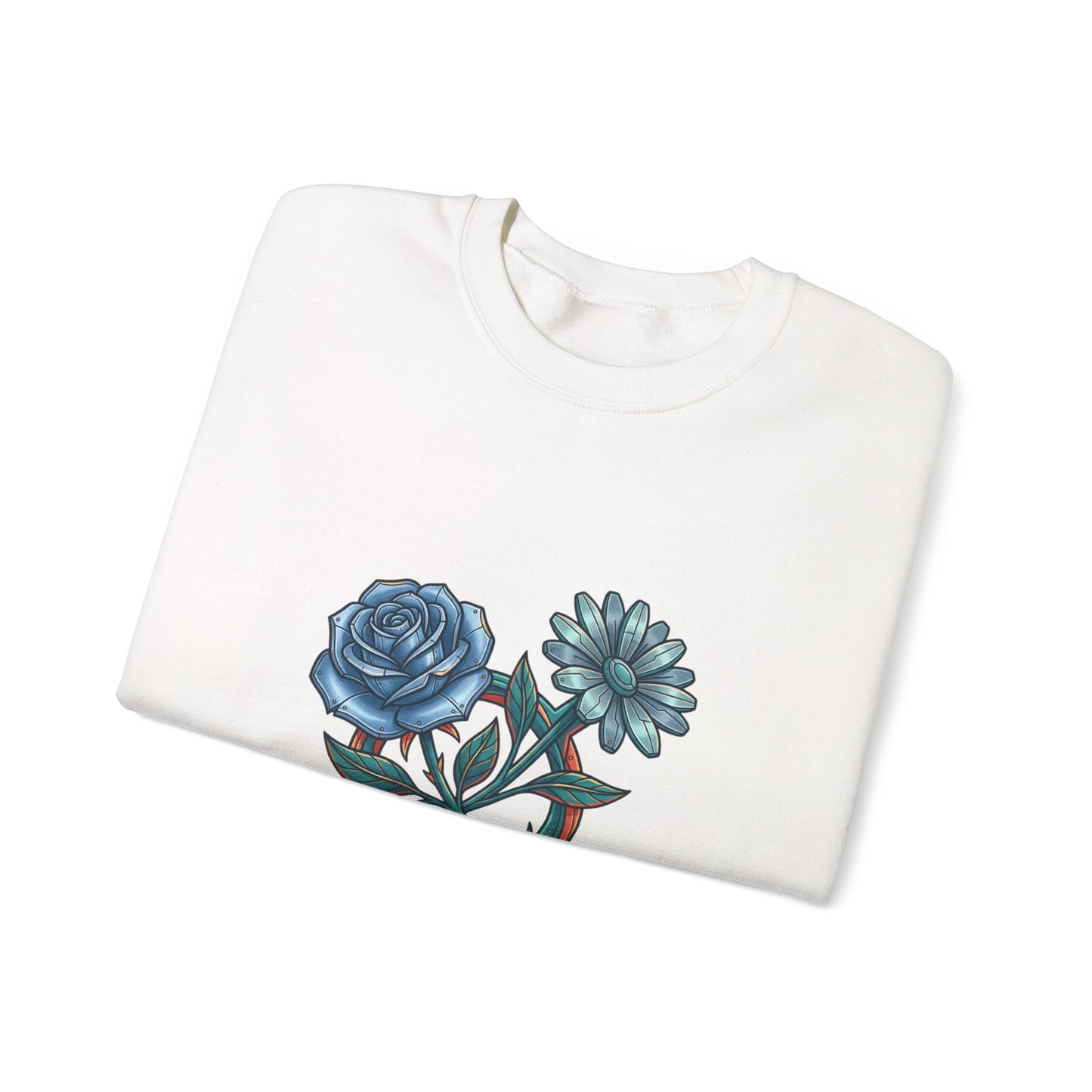 Birth Flower Crewneck Sweatshirt | Botanical Watercolor, Personalized Name