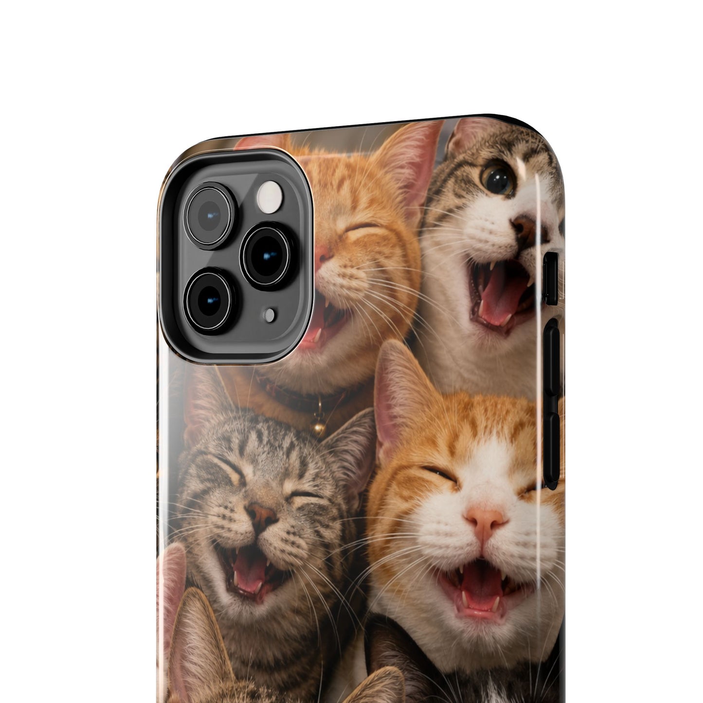 Tough Smiling Cats Collage Phone Case – Cute Cat Faces for iPhone