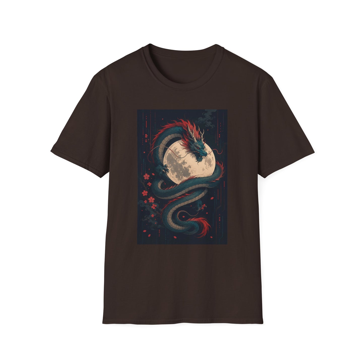 Dragon Moon T-Shirt — Mystical Japanese Serpent Design