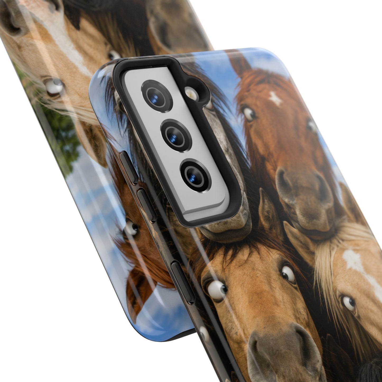Horse Herd Phone Case — Funny Goofy Horses Tough Protective Cover