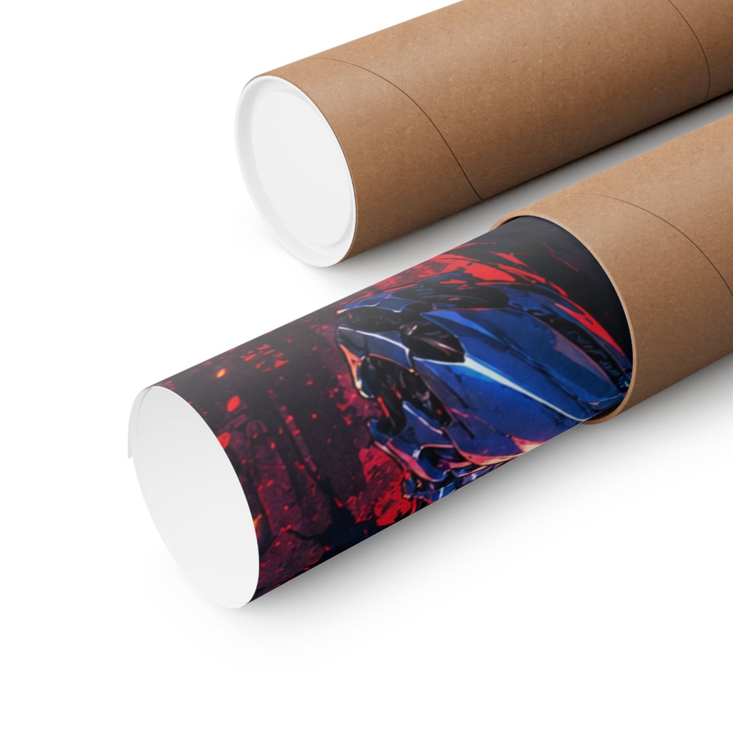 Metallic Souls Skull Poster — Gothic Anime Matte Vertical Wall Art