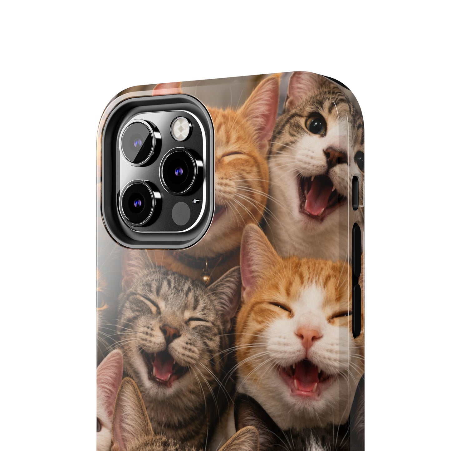 Tough Smiling Cats Collage Phone Case – Cute Cat Faces for iPhone