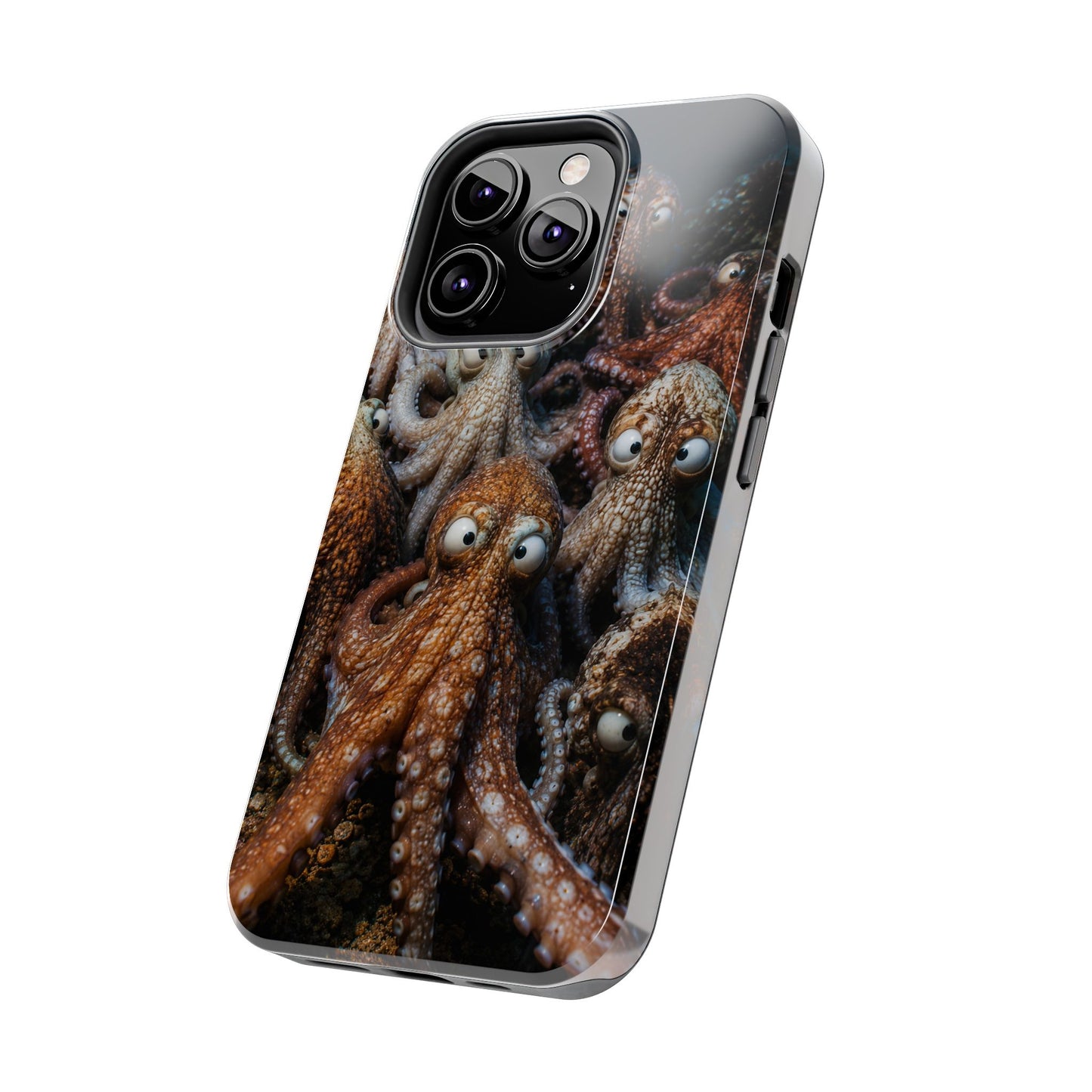 Octopus Cluster Tough Phone Case — Cute Underwater Sea Creature Protection