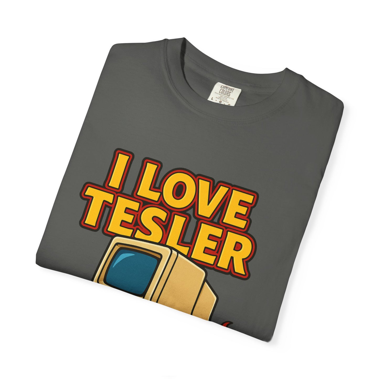 I Love Tesler Vintage Computer Tee — Retro Tech Graphic T-Shirt