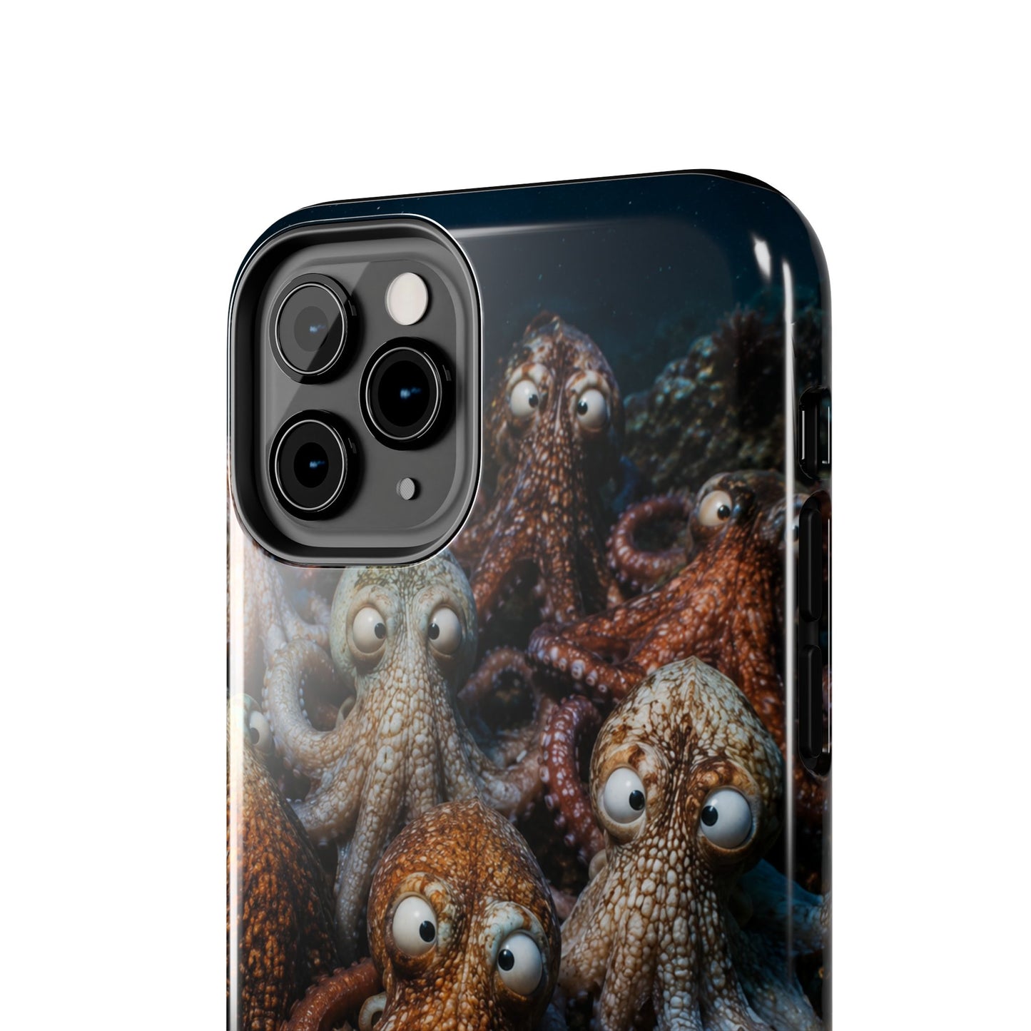 Octopus Cluster Tough Phone Case — Cute Underwater Sea Creature Protection