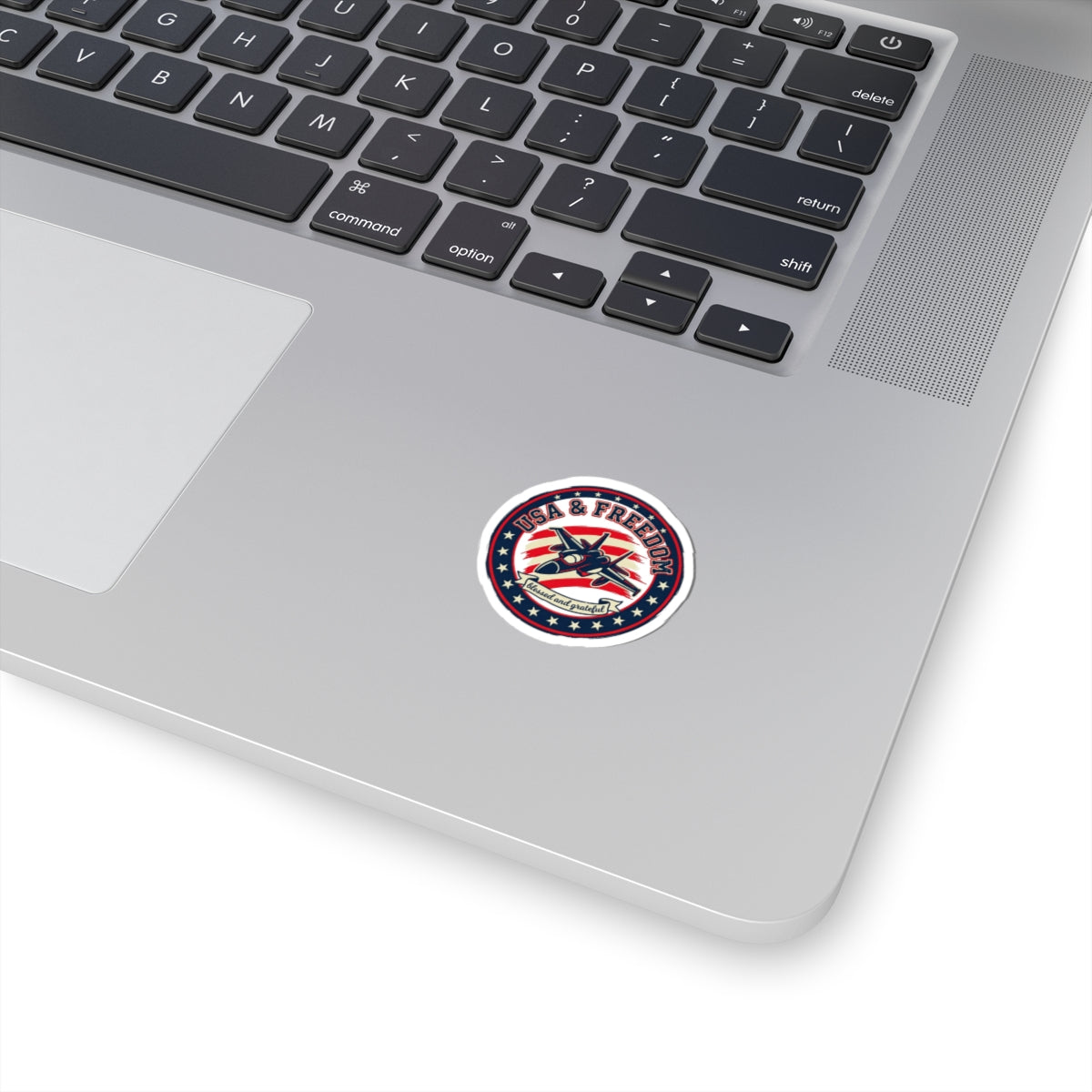USA & Freedom Kiss-Cut Sticker | faith-based patriotic, vintage Americana
