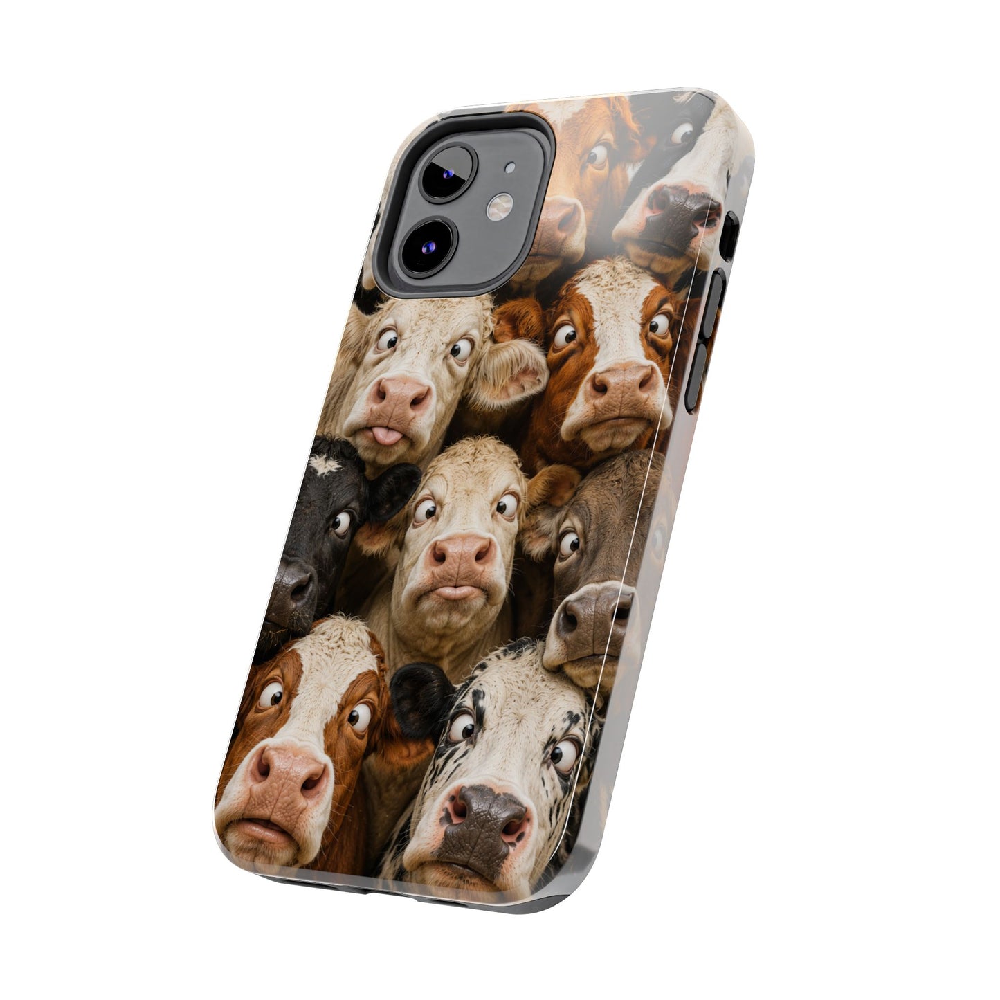 Cow Collage Tough Phone Case — Funny Farm Animal Protective Phone Cover