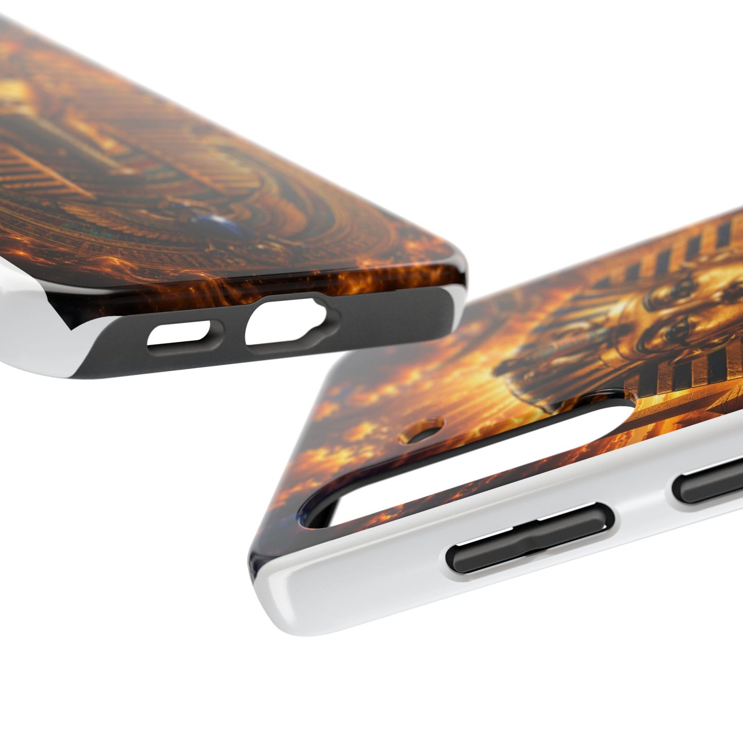 Egyptian Pharaoh Tough Phone Case — Protective Golden Tutankhamun Design