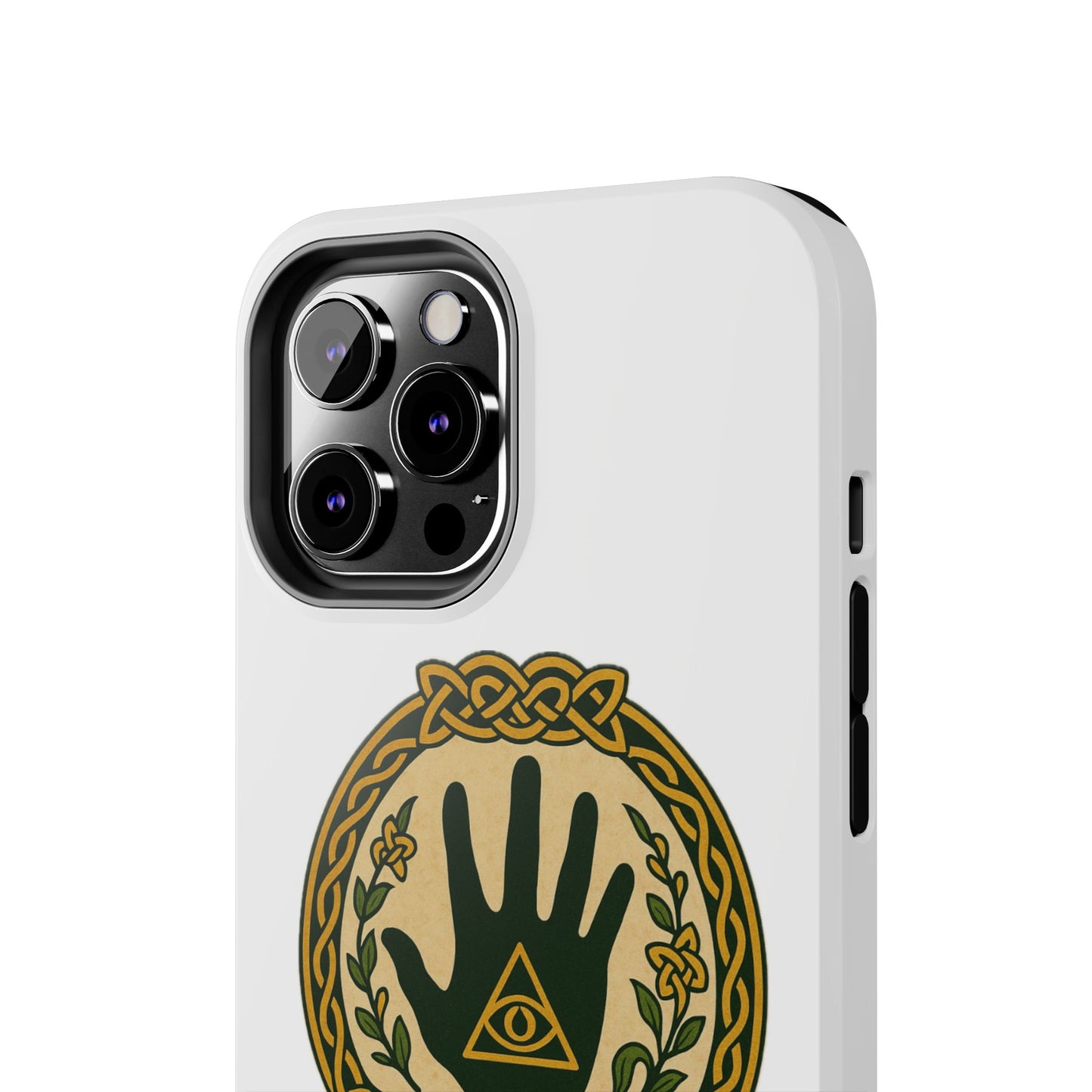 Celtic Eye of Providence Tough Phone Case — Protective Mythic Hand Design