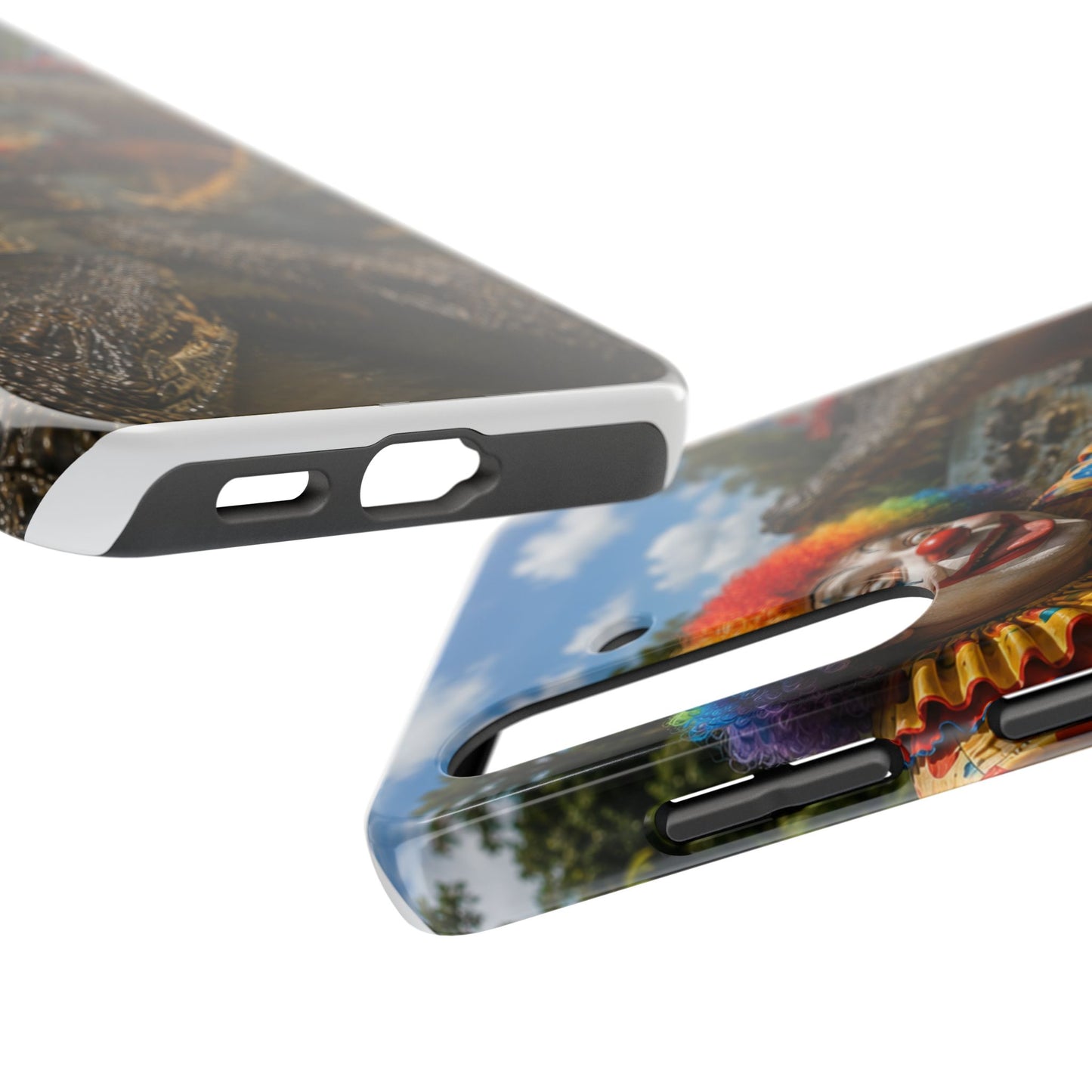 Creepy Clown Alligator Tough Phone Case — Horror Phone Cover for Scary Fans