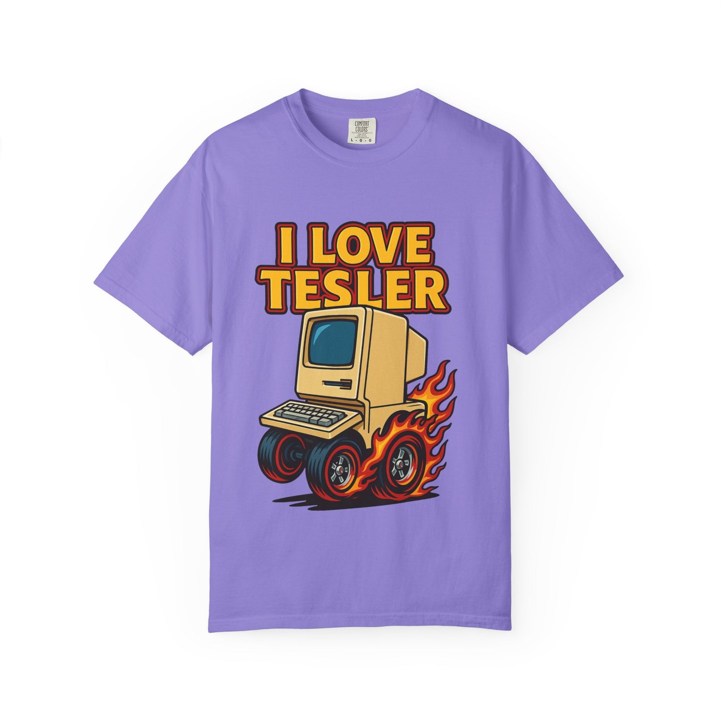 I Love Tesler Vintage Computer Tee — Retro Tech Graphic T-Shirt