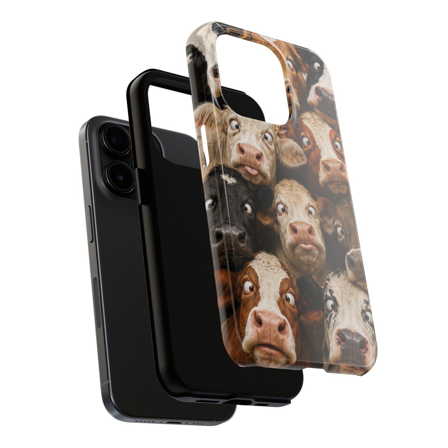Cow Collage Tough Phone Case — Funny Farm Animal Protective Phone Cover
