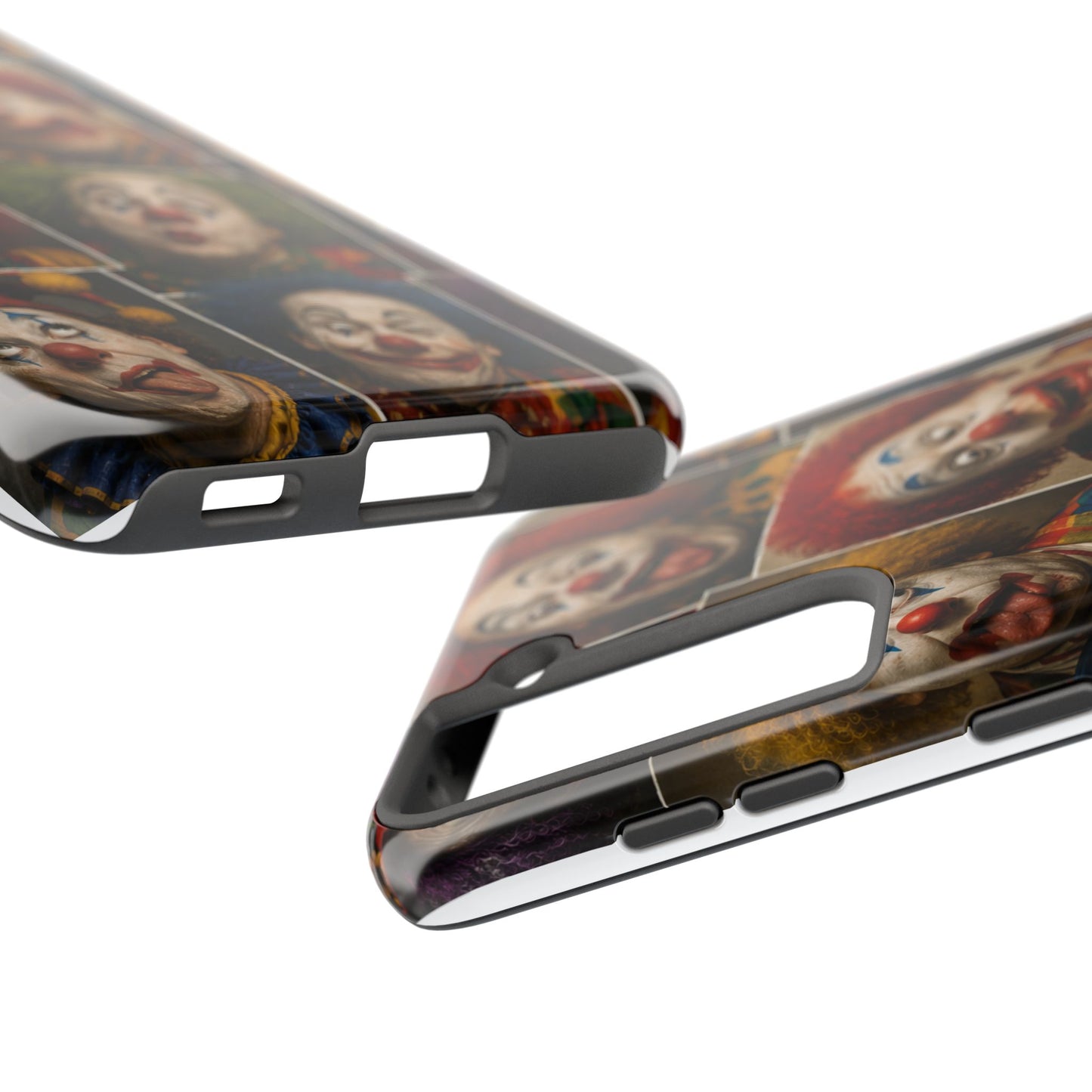 Clown Collage Tough Phone Case — Retro Carnival Horror Pattern