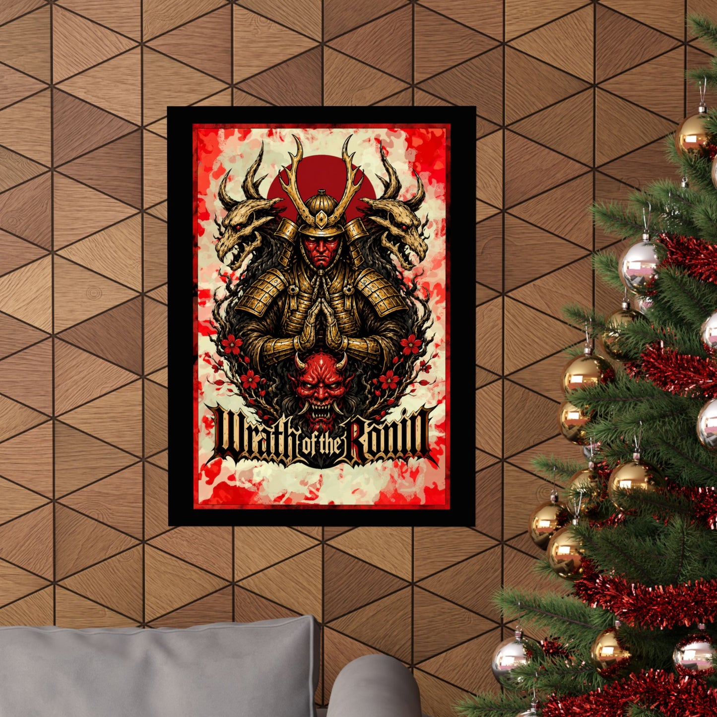 Samurai Wrath Poster — 'Wrath of the Ronin' Matte Vertical Art Print