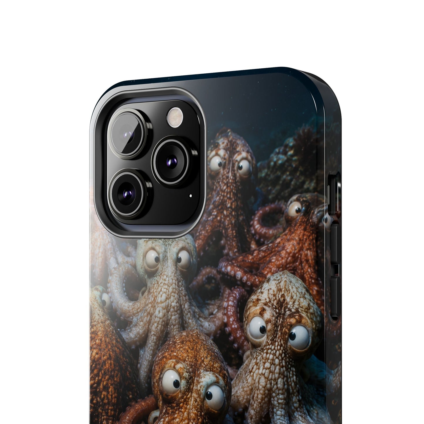 Octopus Cluster Tough Phone Case — Cute Underwater Sea Creature Protection